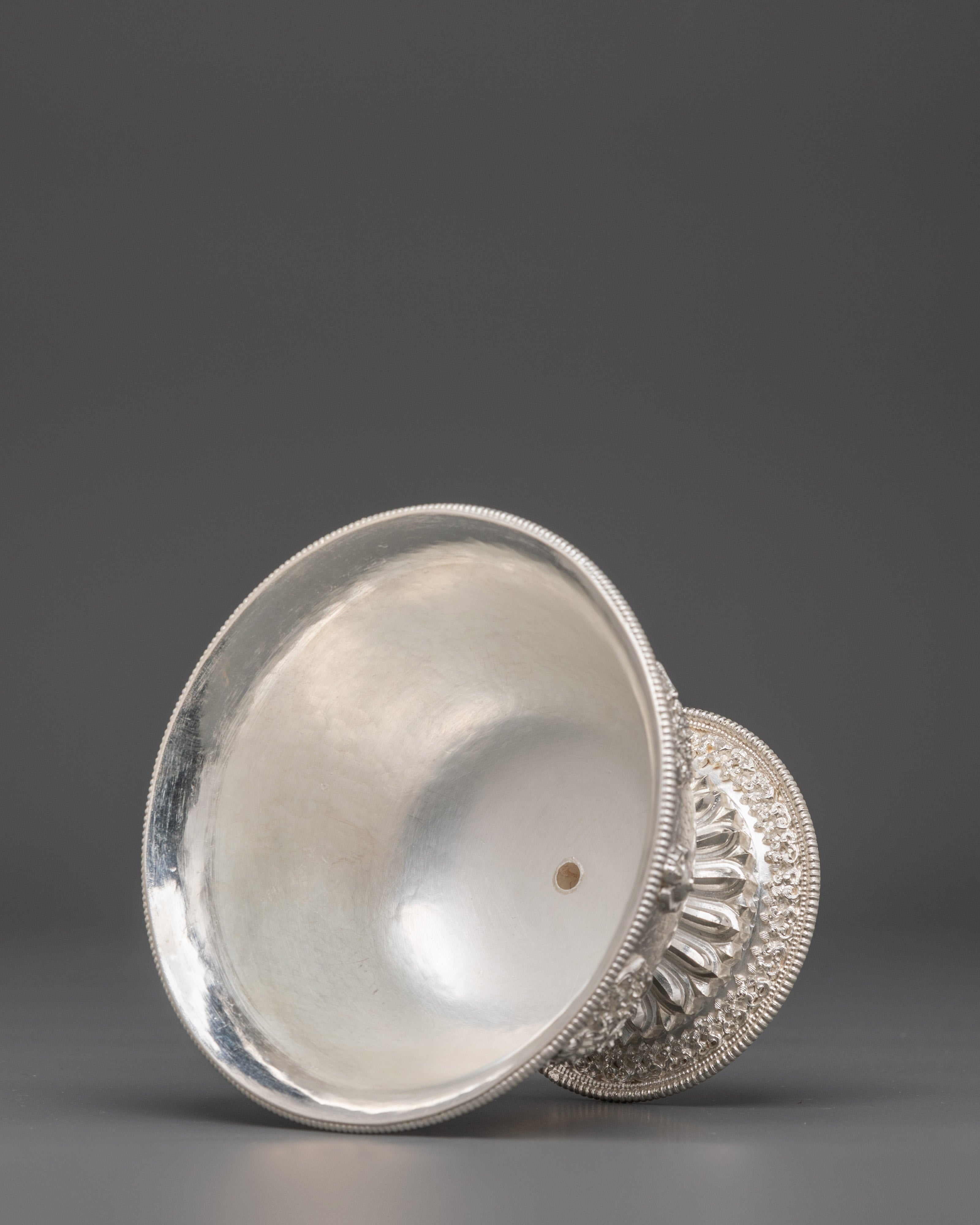 Pure Silver Offering Bowl Set | Buddhist Offering Vessels