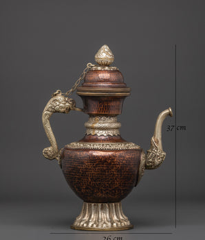 Handcrafted Copper Tea Pot | Traditional Tibetan Ritual Vessel