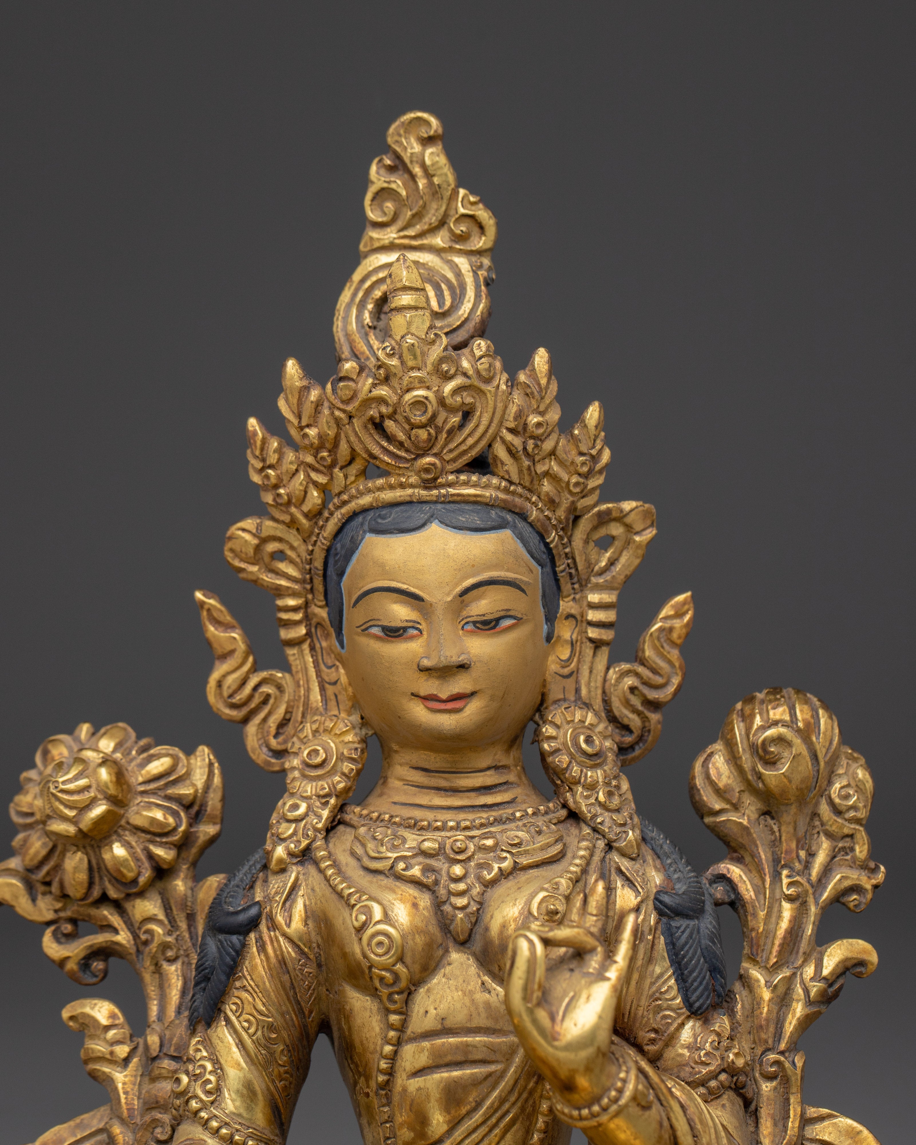 Handcrafted Swift Protector Green Tara Deity | Tibetan Goddess of Compassion