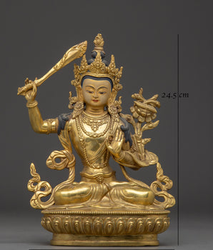 Handmade Divine Wisdom Bodhisattva Manjusrhi Statue | The Deity of Knowledge