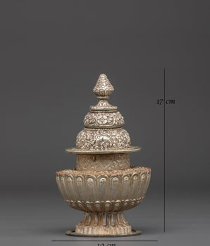 White Copper Rice Pot | Ritual and Meditation Decor