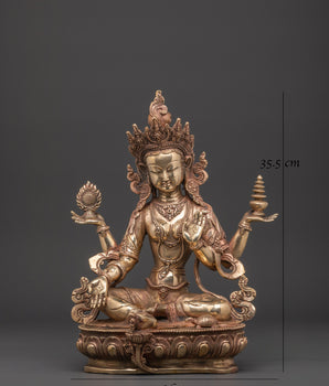 Laxmi Goddess of Wealth Statue | Buddhist Style Carved Statue