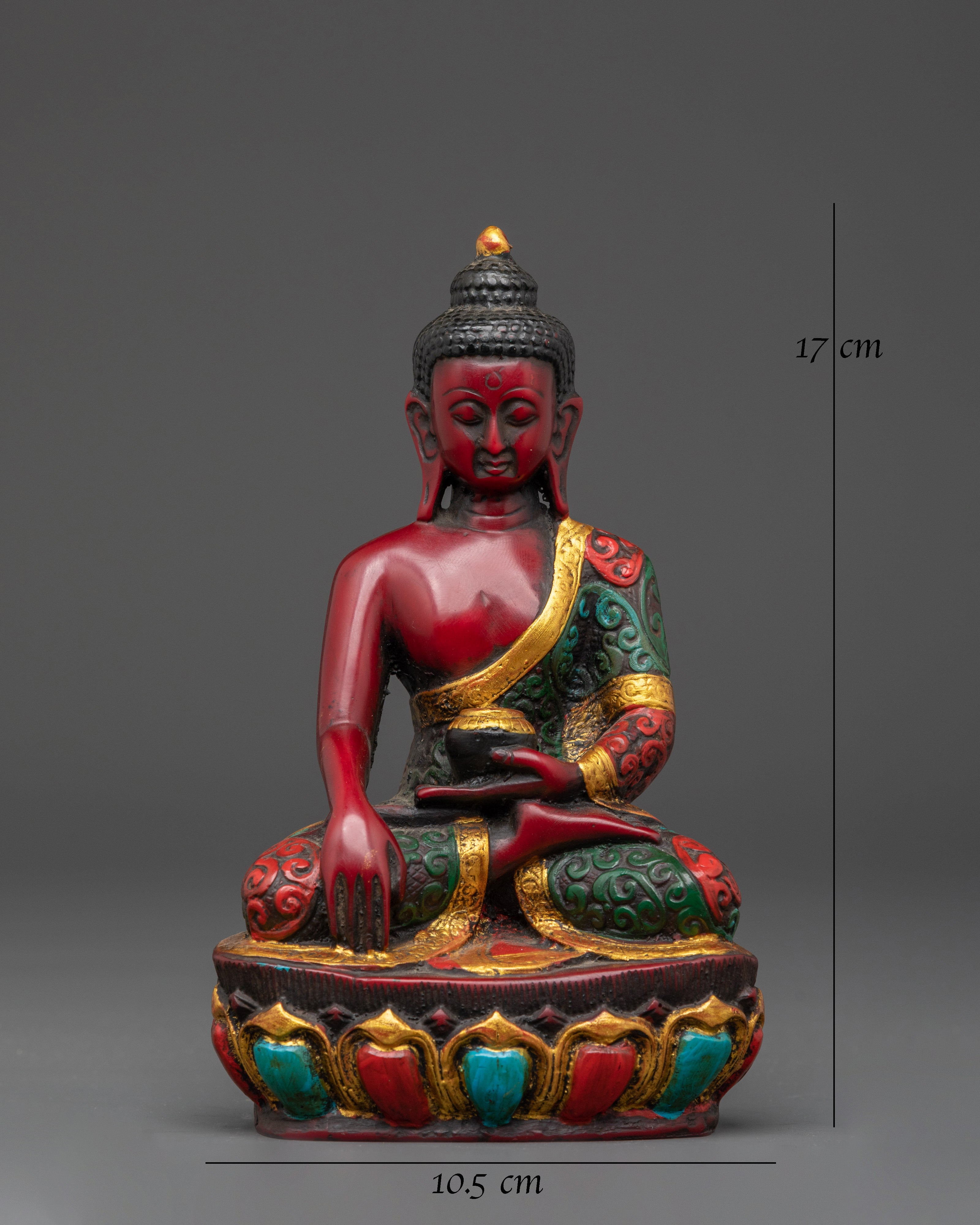 Tibetan Shakyamuni Buddha Sculpture | Handcrafted Ceramic Buddha Statue