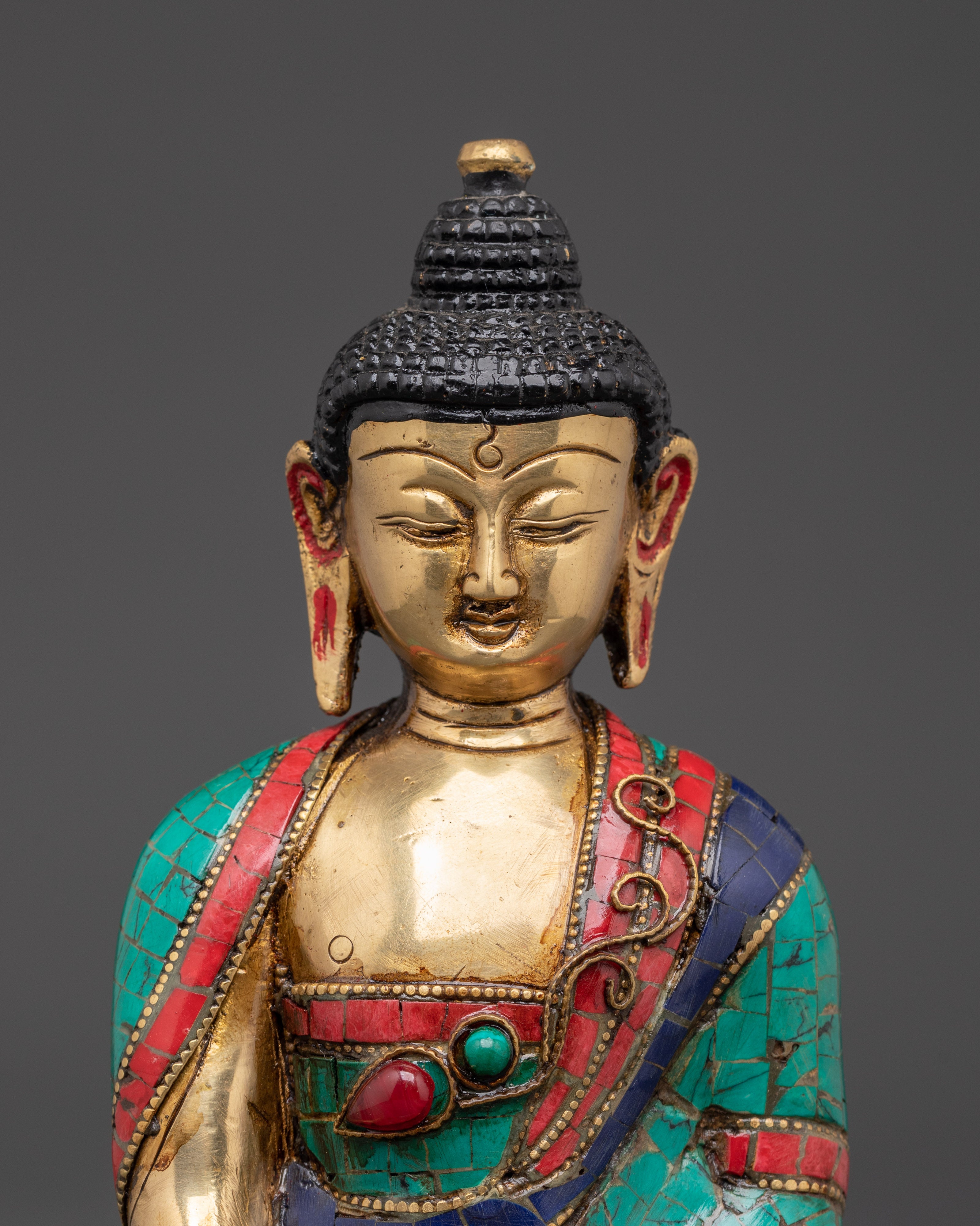 Enlightened Shakyamuni Buddha Figurine | Spiritual Buddha Statue for Meditation