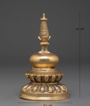 Handcrafted Himalayan Buddhist Stupa | Sacred Tibetan Sculpture for Spiritual Practice