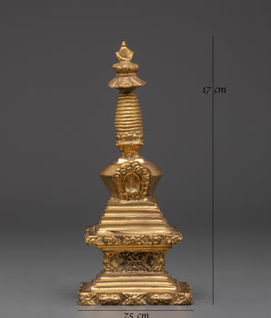 Handmade Buddhist Spiritual Stupa | Sacred Symbol of Enlightenment for Meditation
