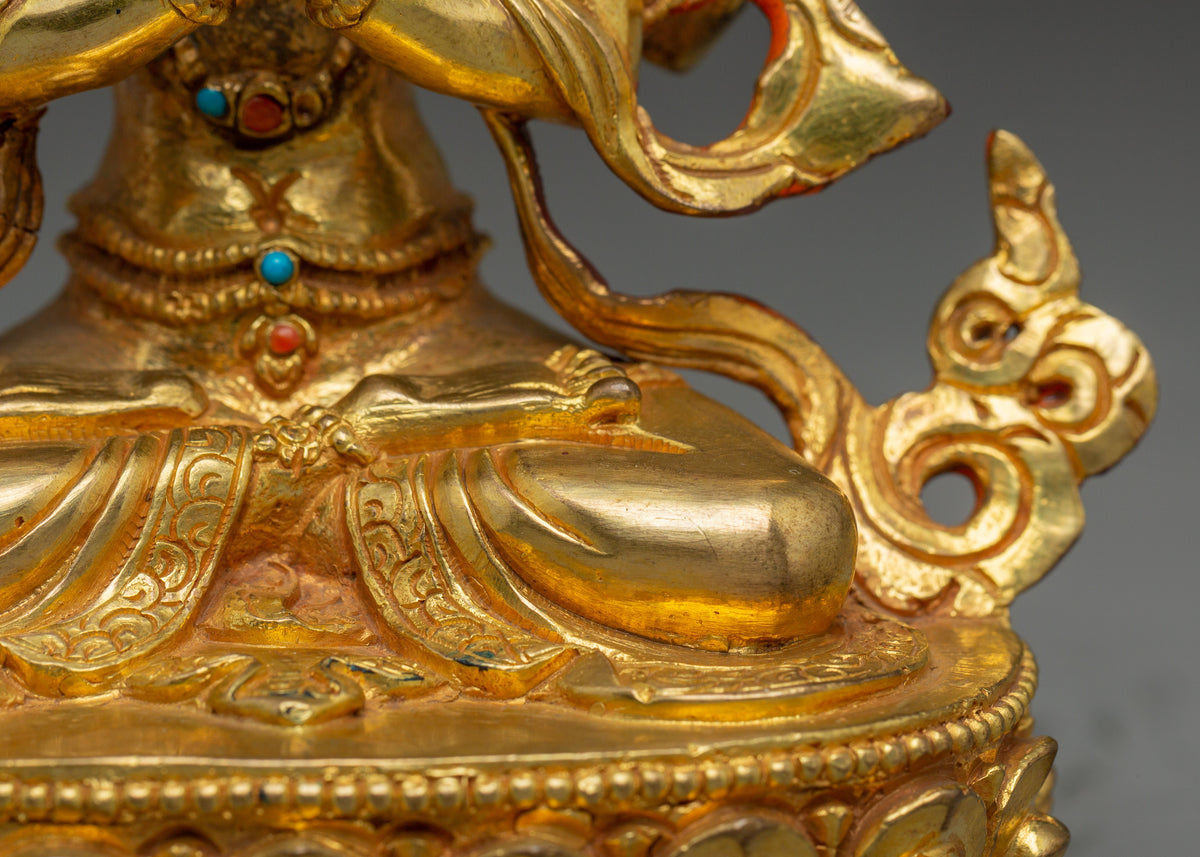 Sacred Four-Armed Avalokiteshvara Statue | Handmade Buddhist Sculpture
