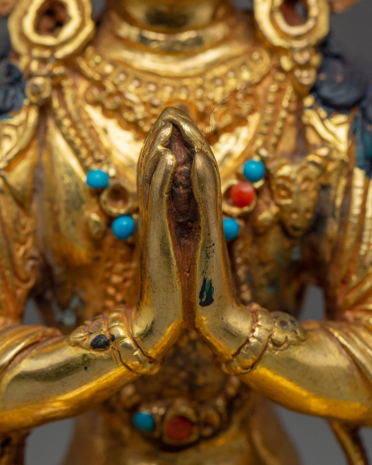 Sacred Four-Armed Avalokiteshvara Statue | Handmade Buddhist Sculpture
