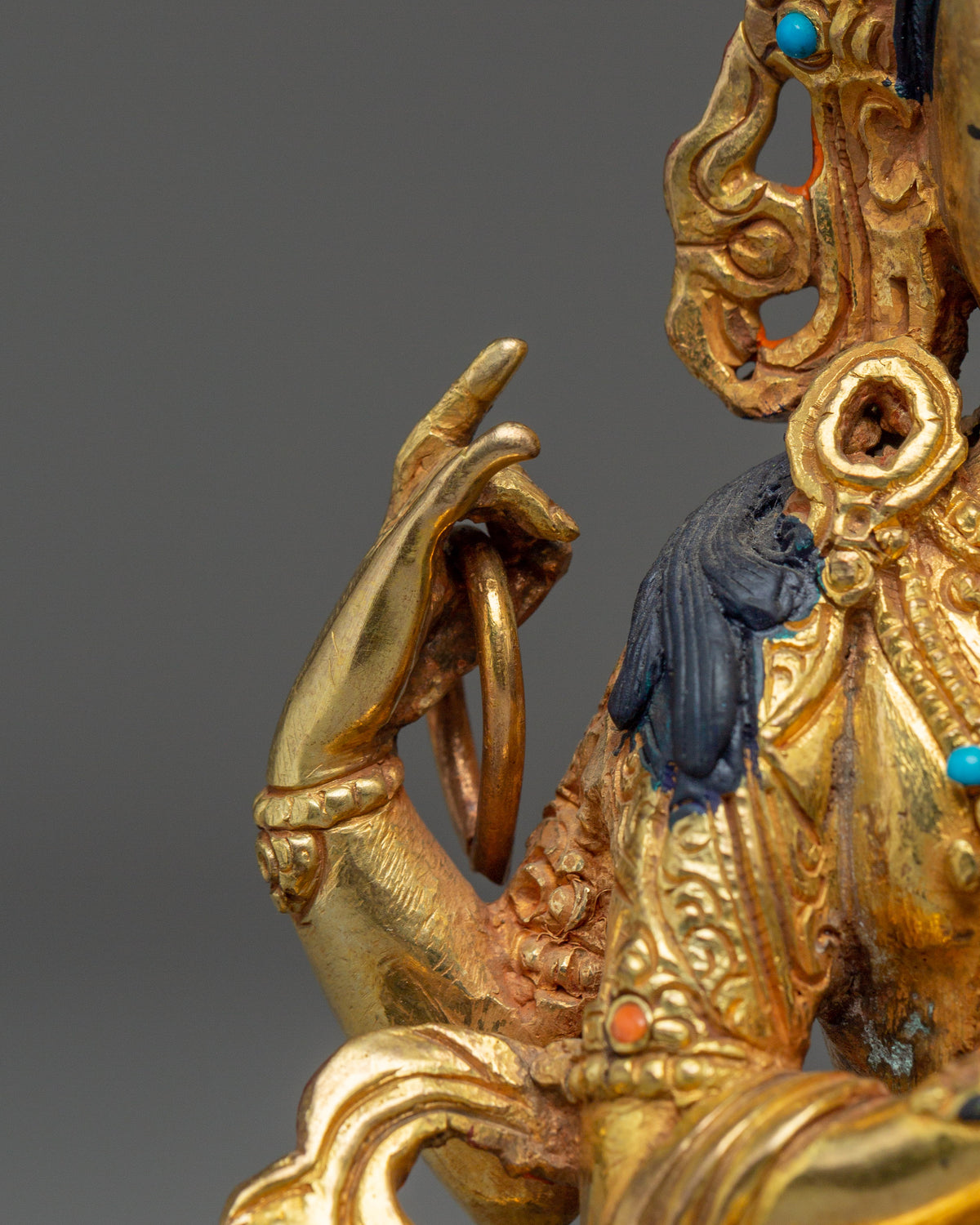 Sacred Four-Armed Avalokiteshvara Statue | Handmade Buddhist Sculpture
