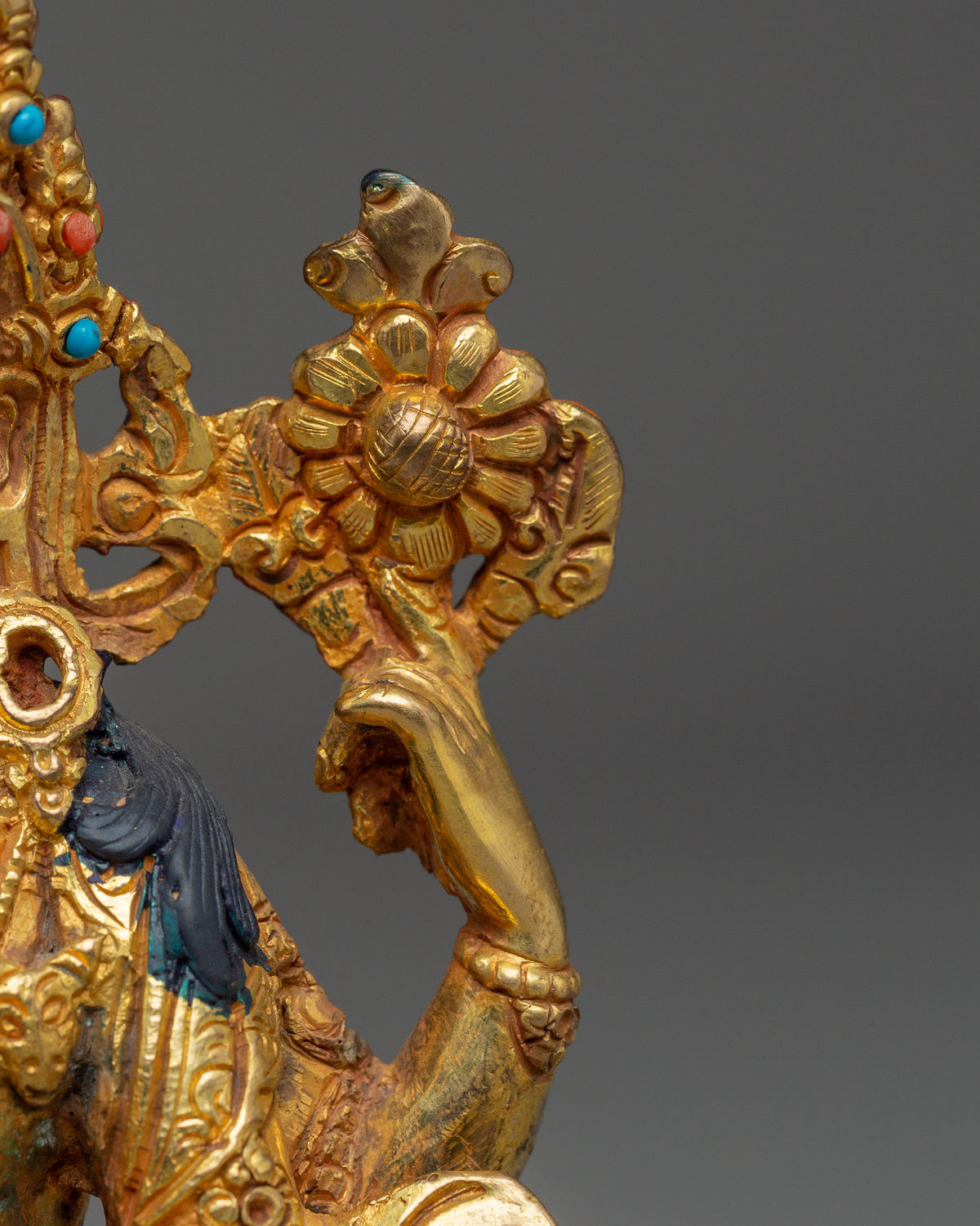 Sacred Four-Armed Avalokiteshvara Statue | Handmade Buddhist Sculpture