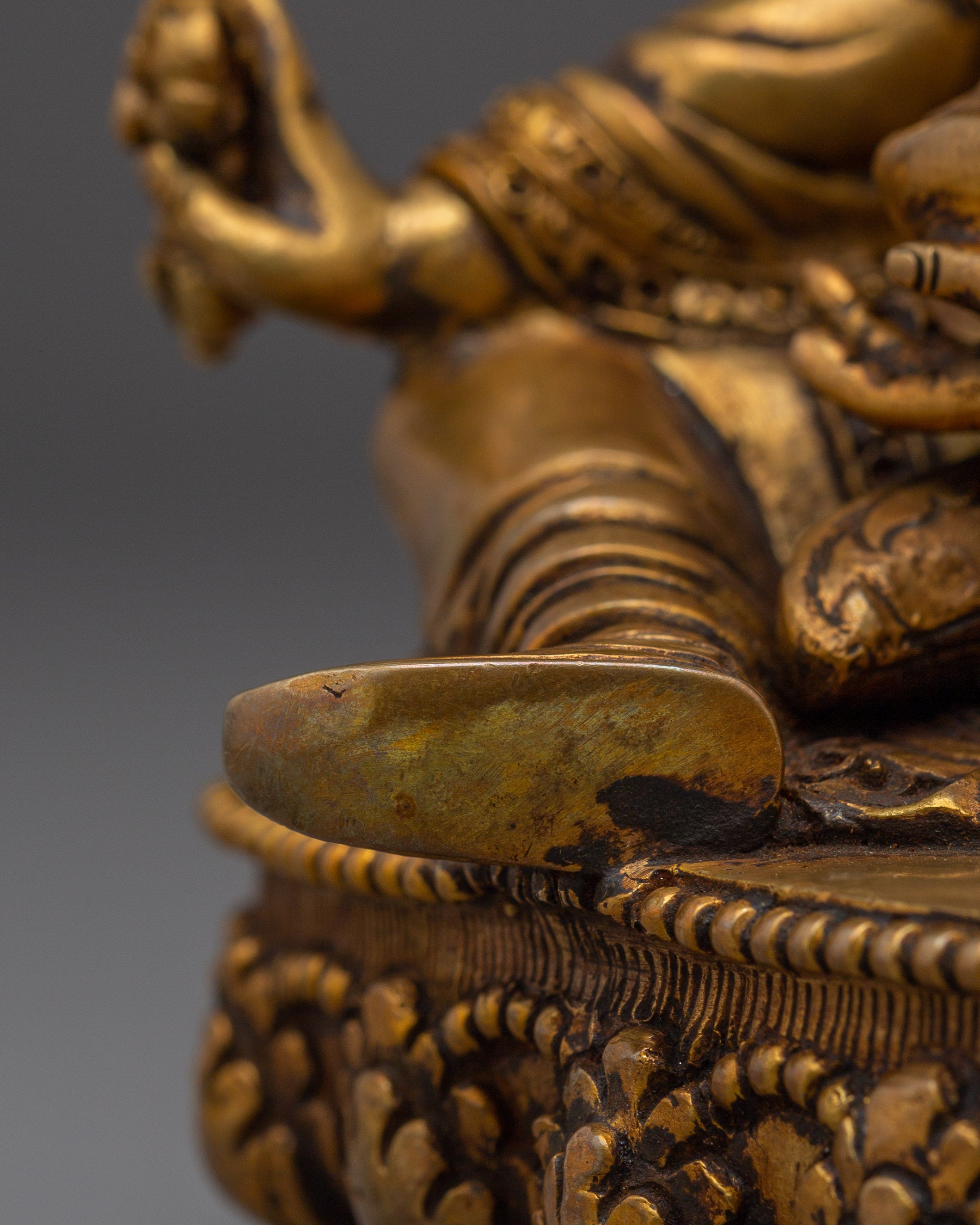 Sacred Meditation Idol Guru Rinpoche Statue | Tibetan Padmasambhava Spiritual Figurine