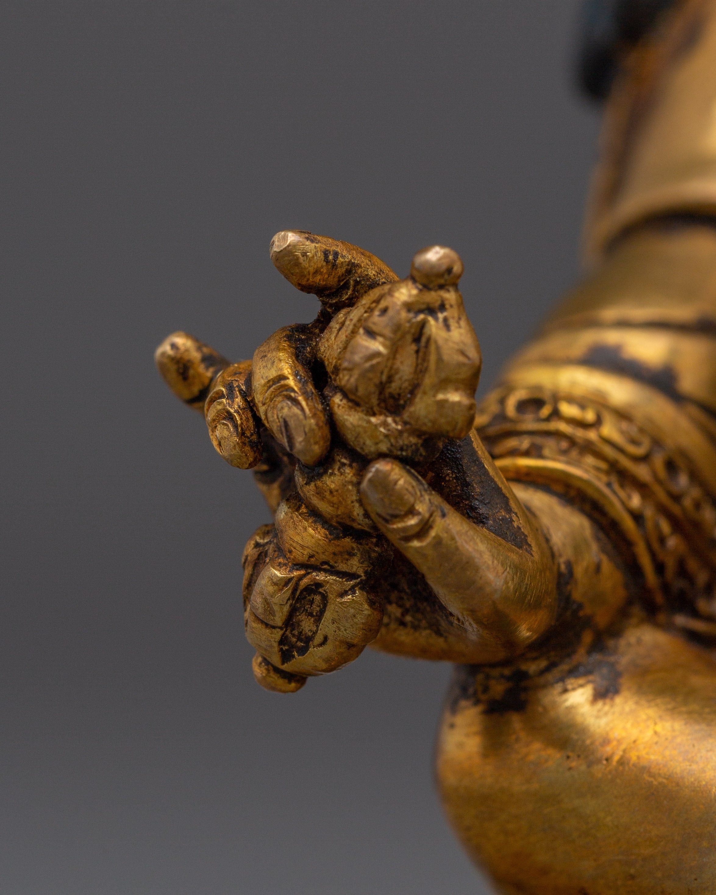 Sacred Meditation Idol Guru Rinpoche Statue | Tibetan Padmasambhava Spiritual Figurine
