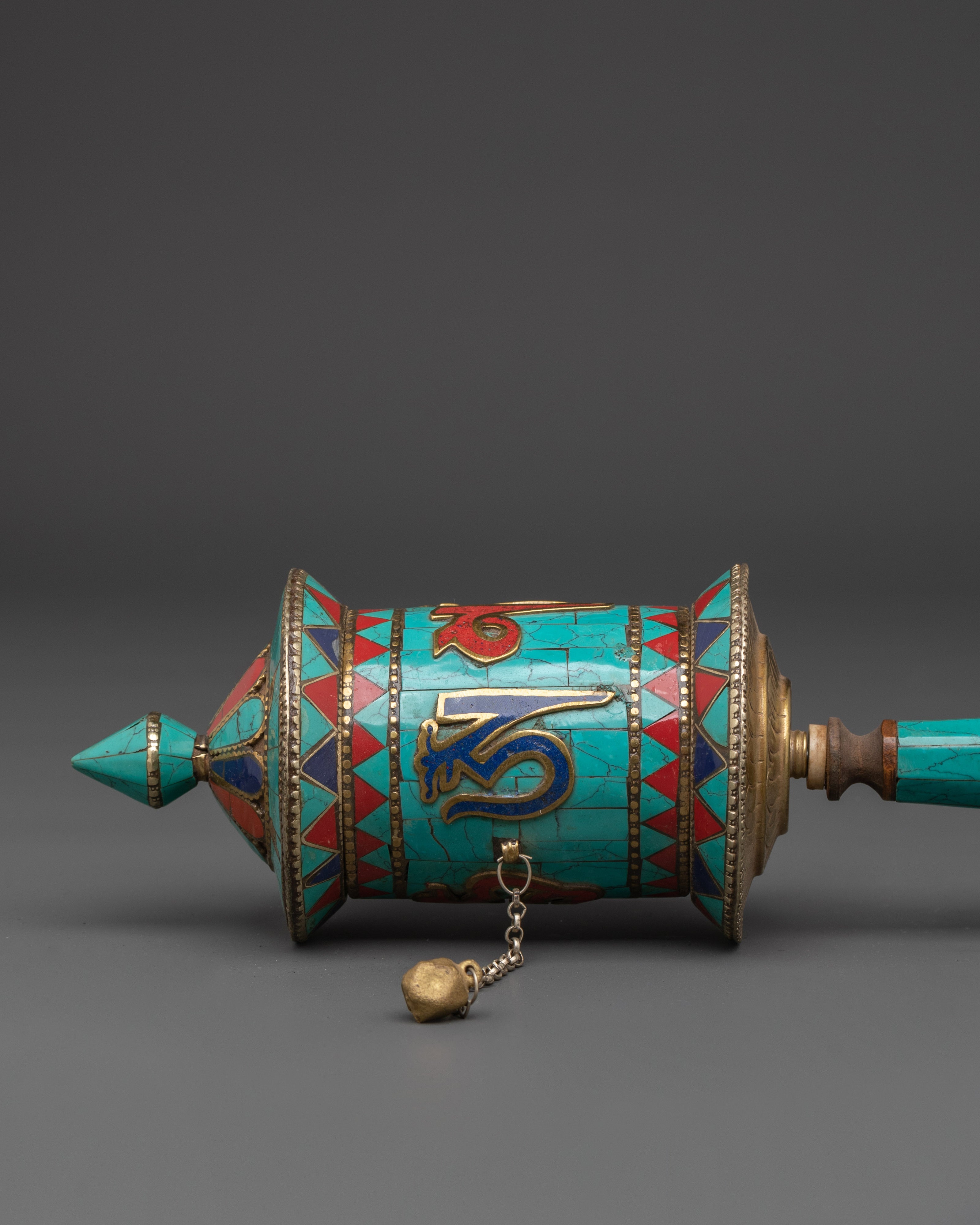 Handcrafted Tibetan Handheld Prayer Wheel | A Sacred Spiritual Tool