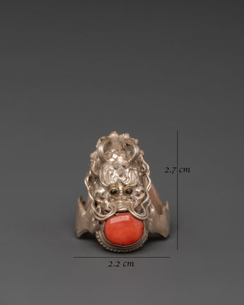 coral-silver-ring