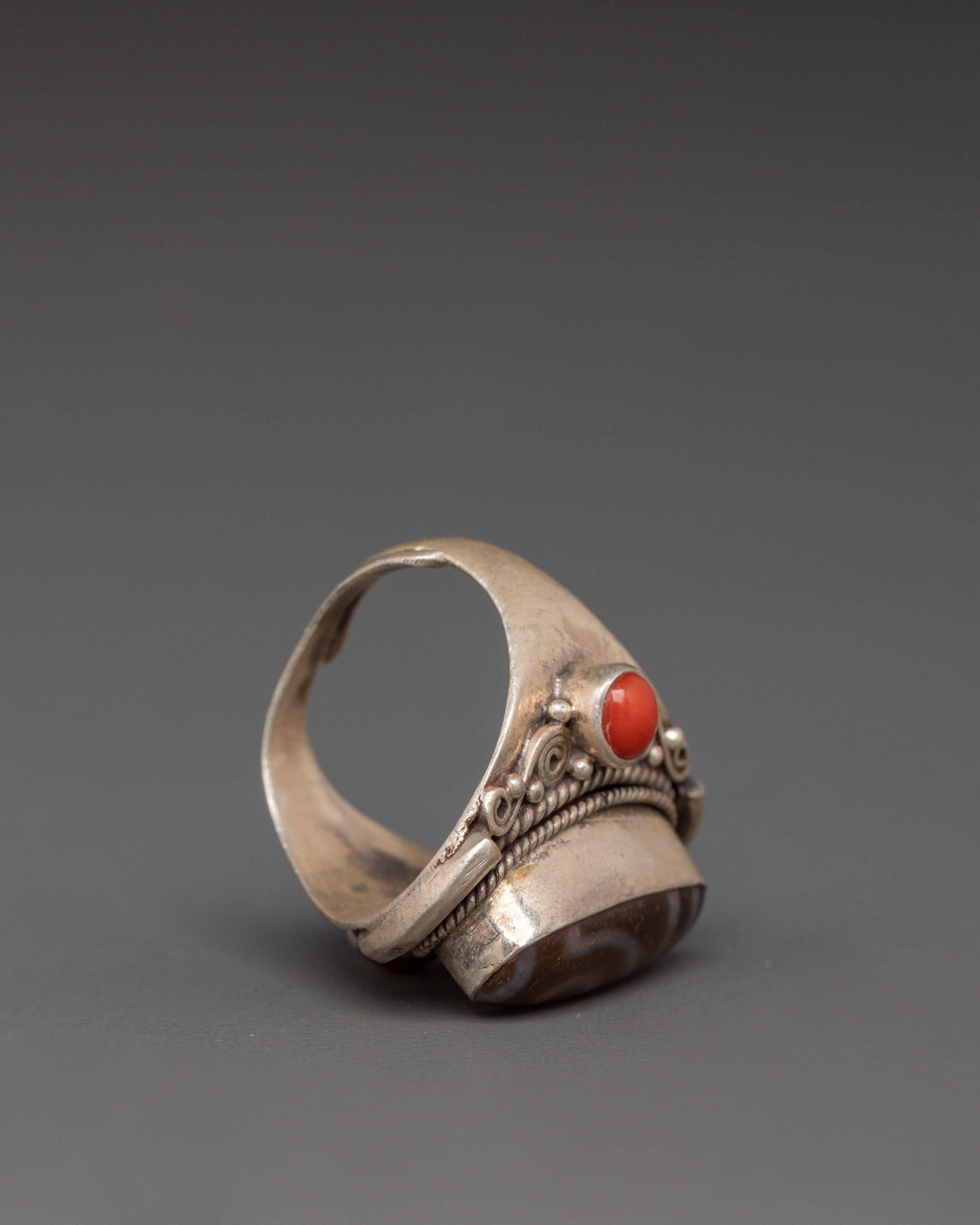 Dzi Beads Ring | Hand Jewelry