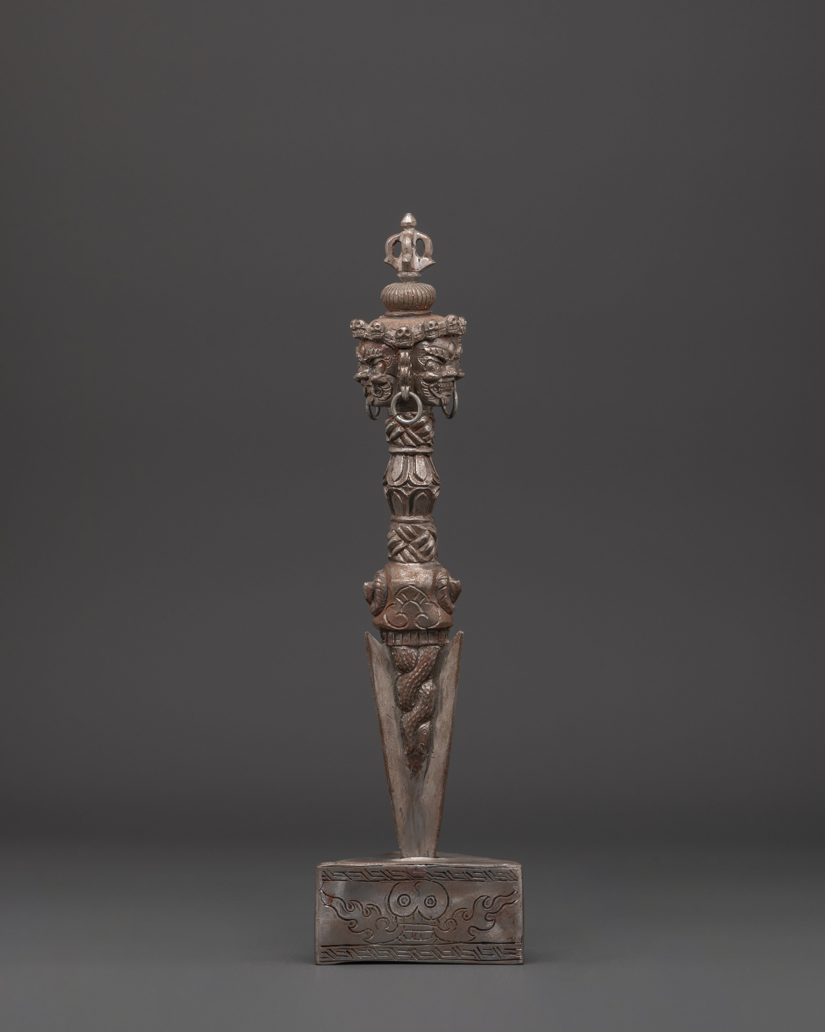 Authentic Traditional Phurba |  Iron Ritual Dagger for Spiritual Practices