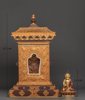 Buddhist Ghau Box with Shakyamuni Buddha |  Spiritual Protection and Meditation