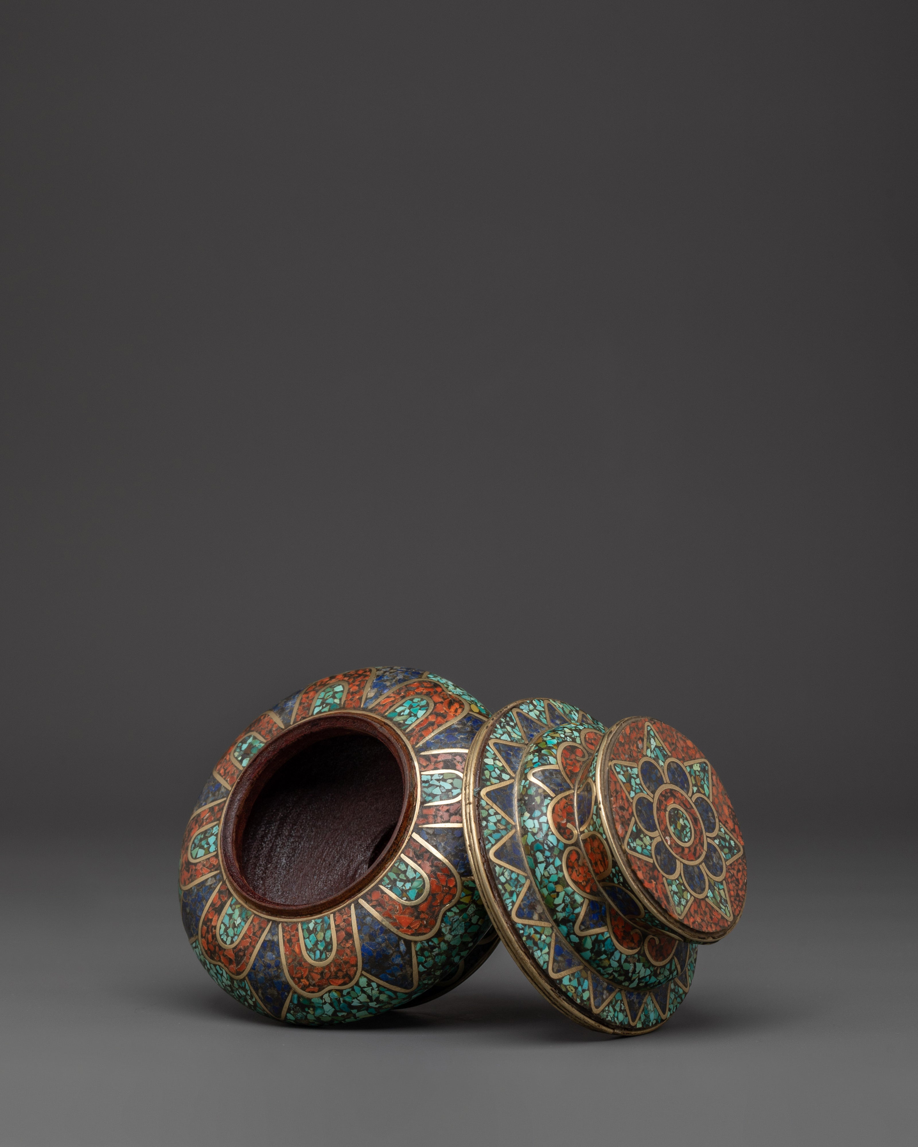 Religious Ritual Rice Pot |  Buddhist Offerings Vessel