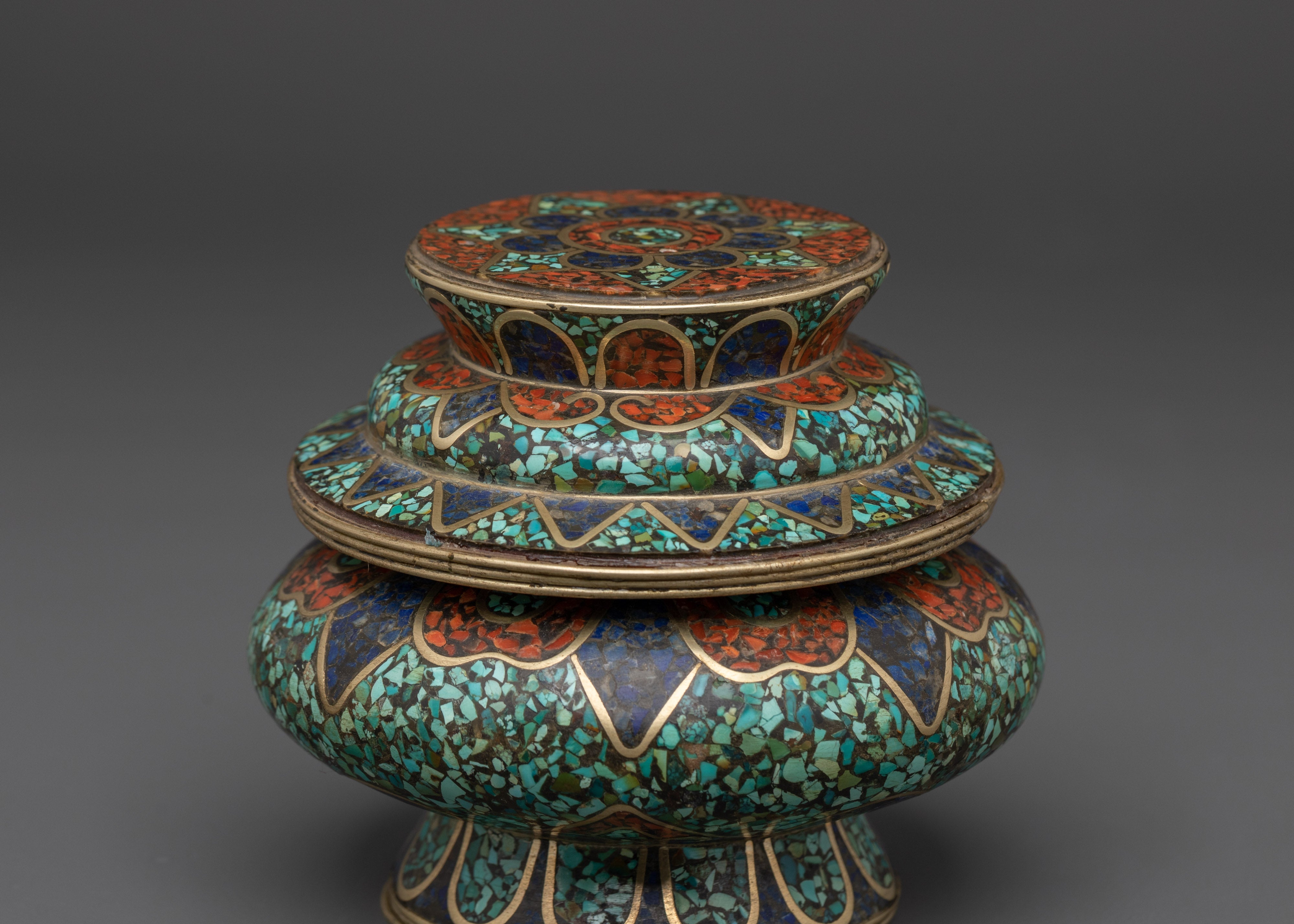 Religious Ritual Rice Pot |  Buddhist Offerings Vessel