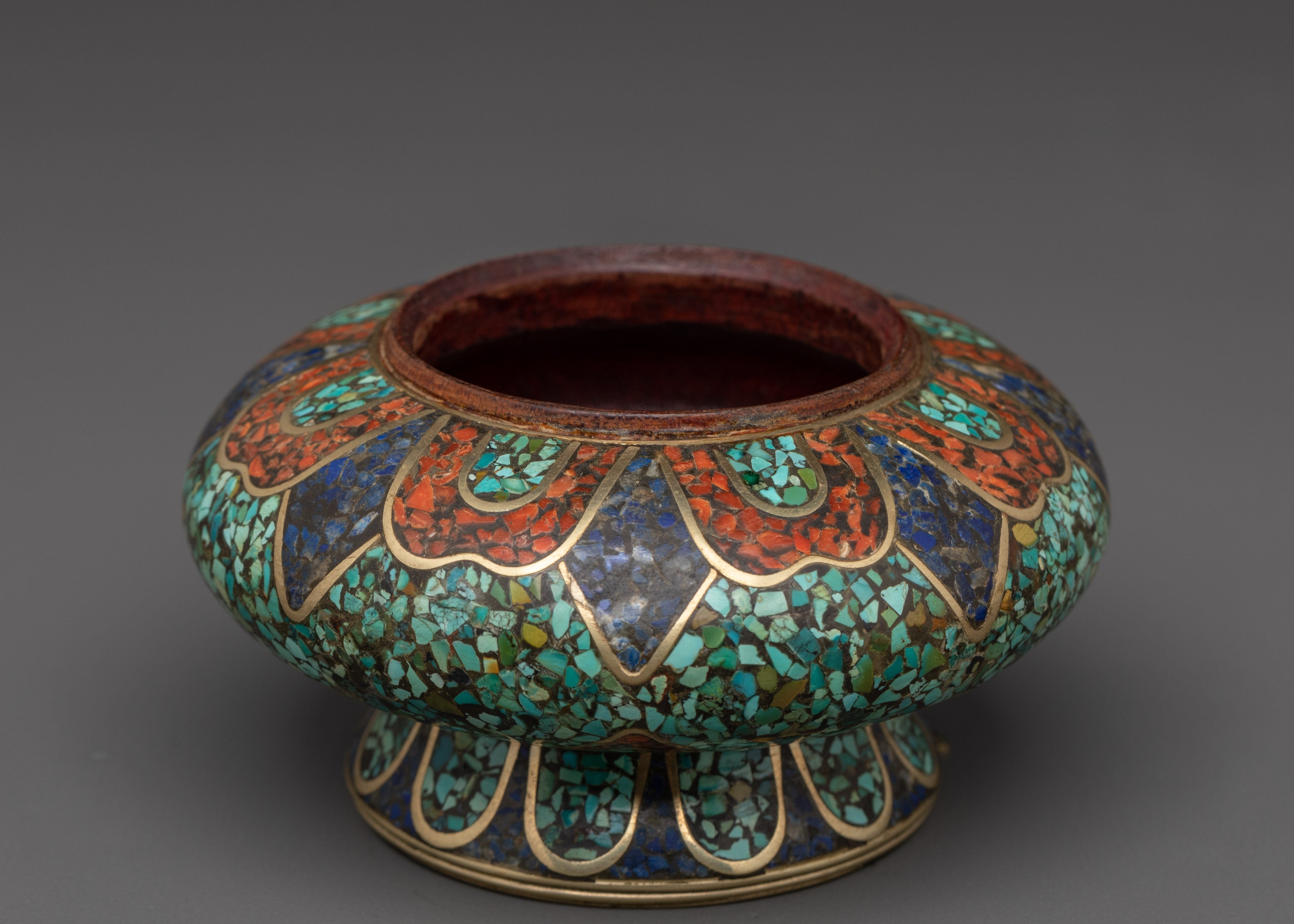 Religious Ritual Rice Pot |  Buddhist Offerings Vessel