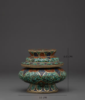 Religious Ritual Rice Pot |  Buddhist Offerings Vessel