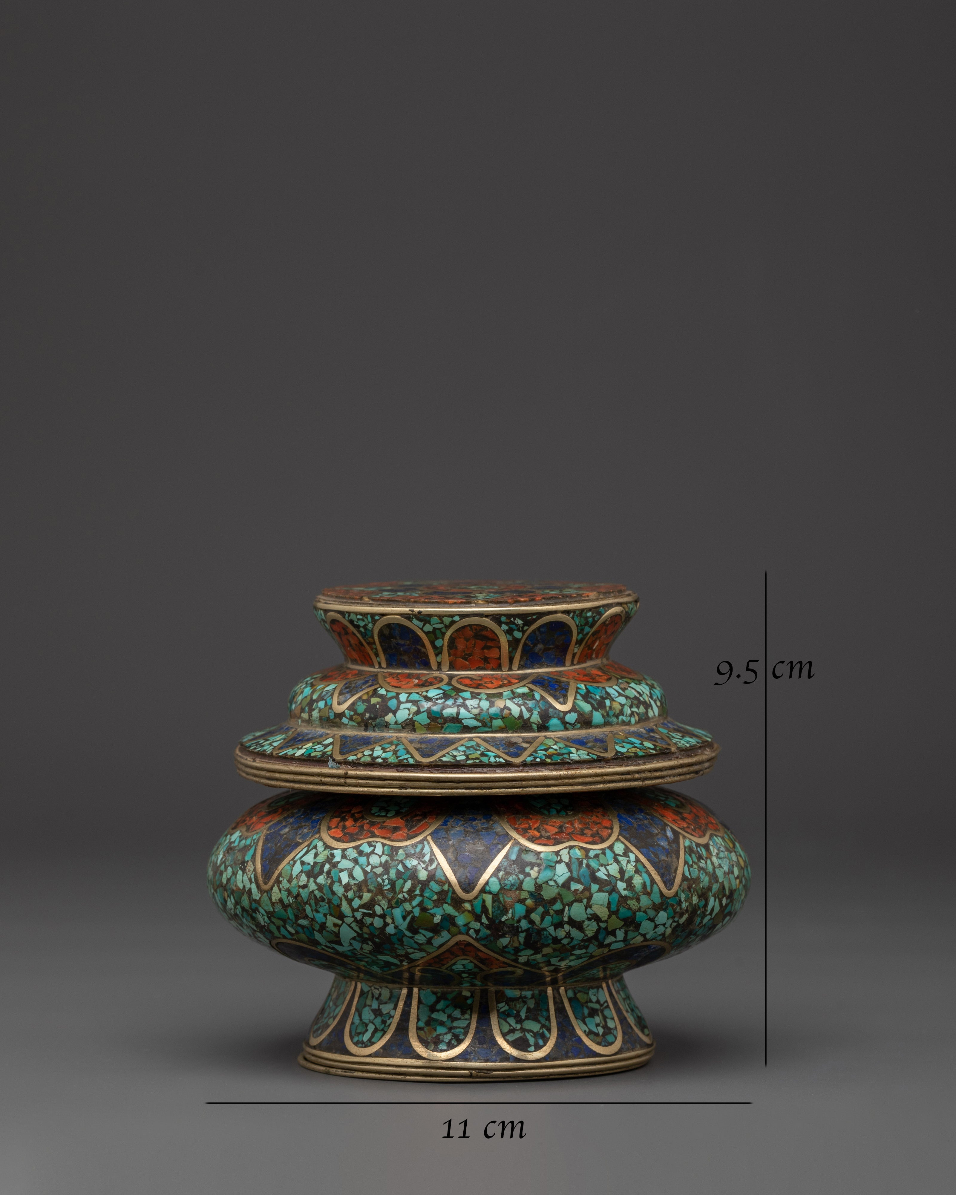 Religious Ritual Rice Pot |  Buddhist Offerings Vessel