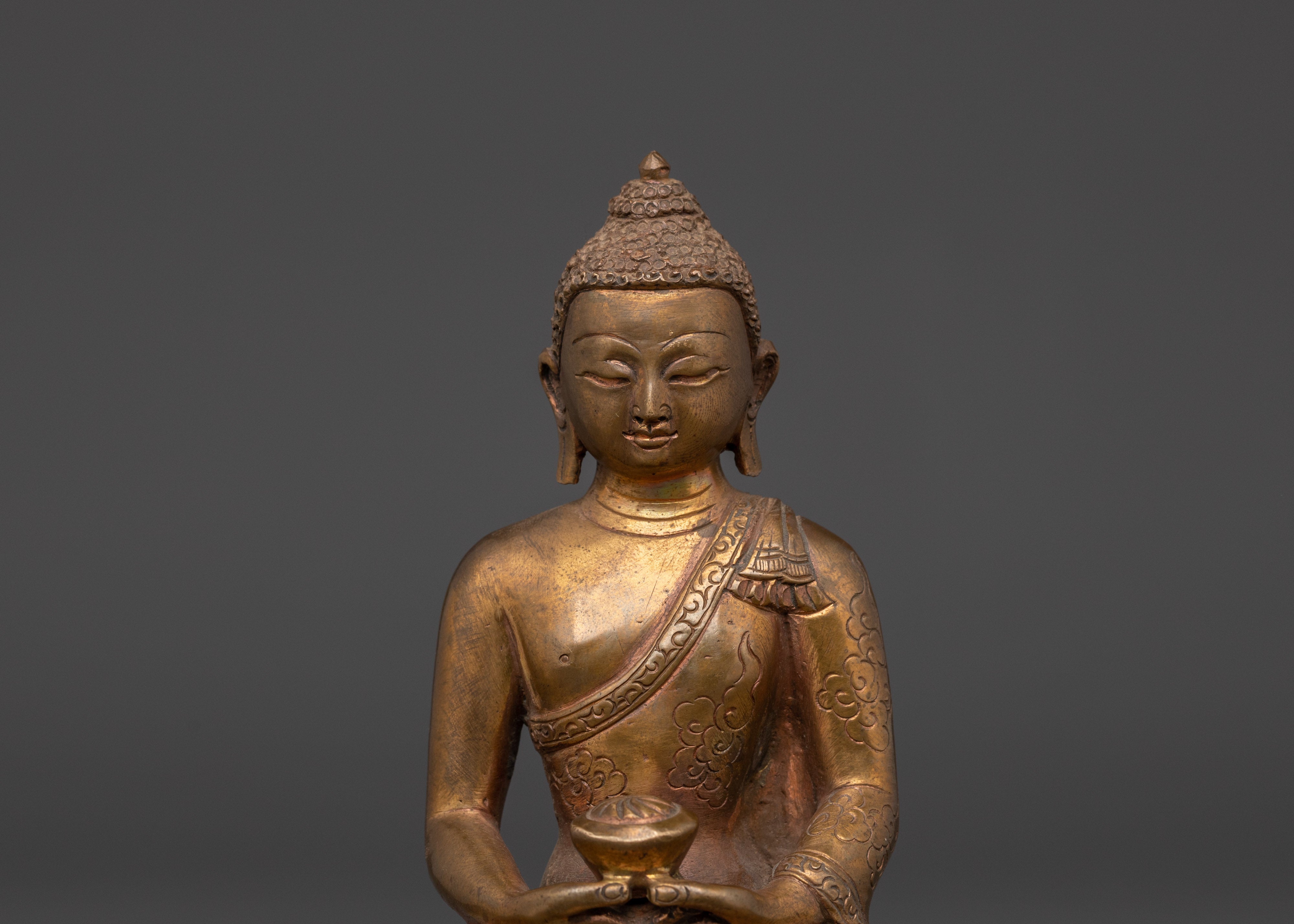 Copper Amitabha Buddha Figurine | Handcrafted Tibetan Buddha Statue
