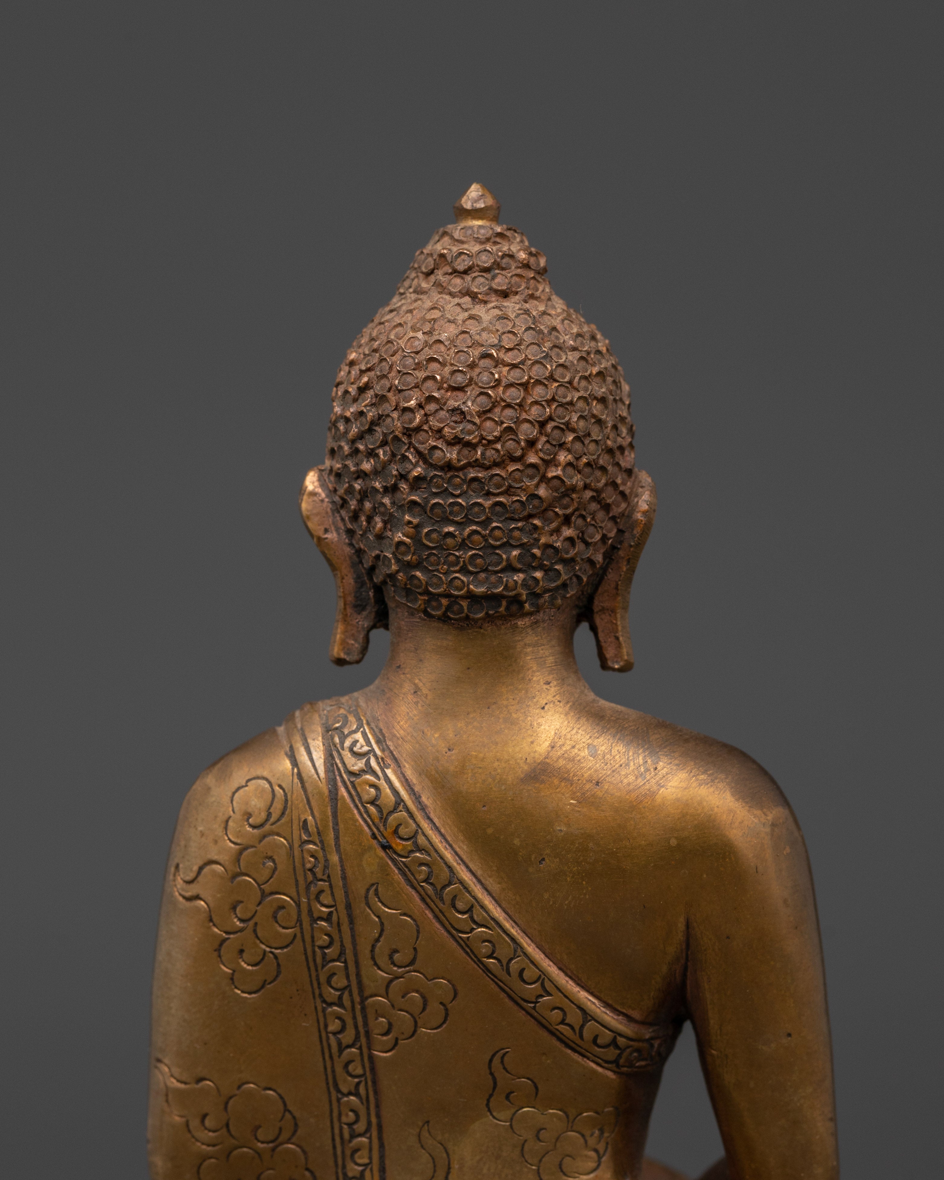 Copper Amitabha Buddha Figurine | Handcrafted Tibetan Buddha Statue