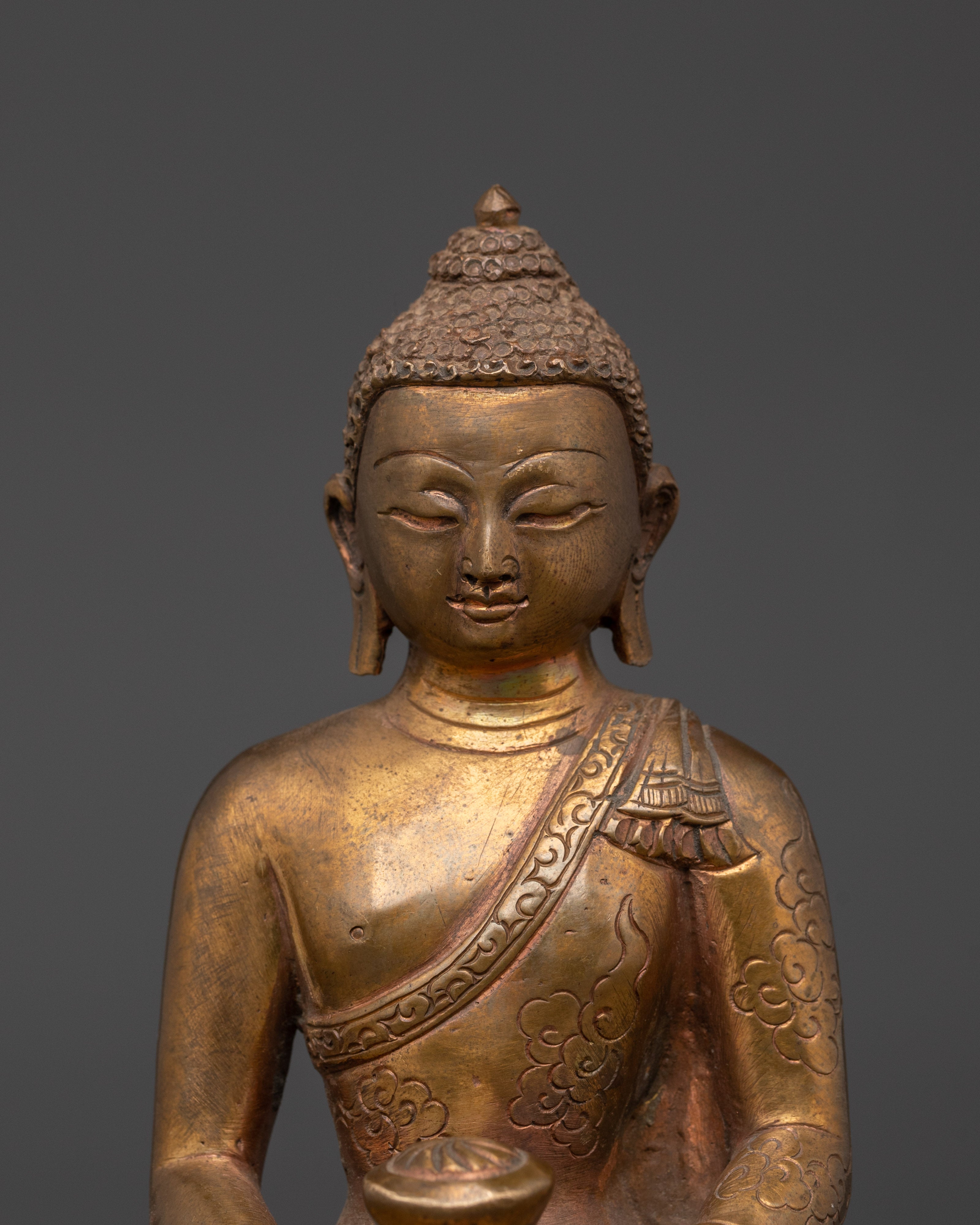 Copper Amitabha Buddha Figurine | Handcrafted Tibetan Buddha Statue