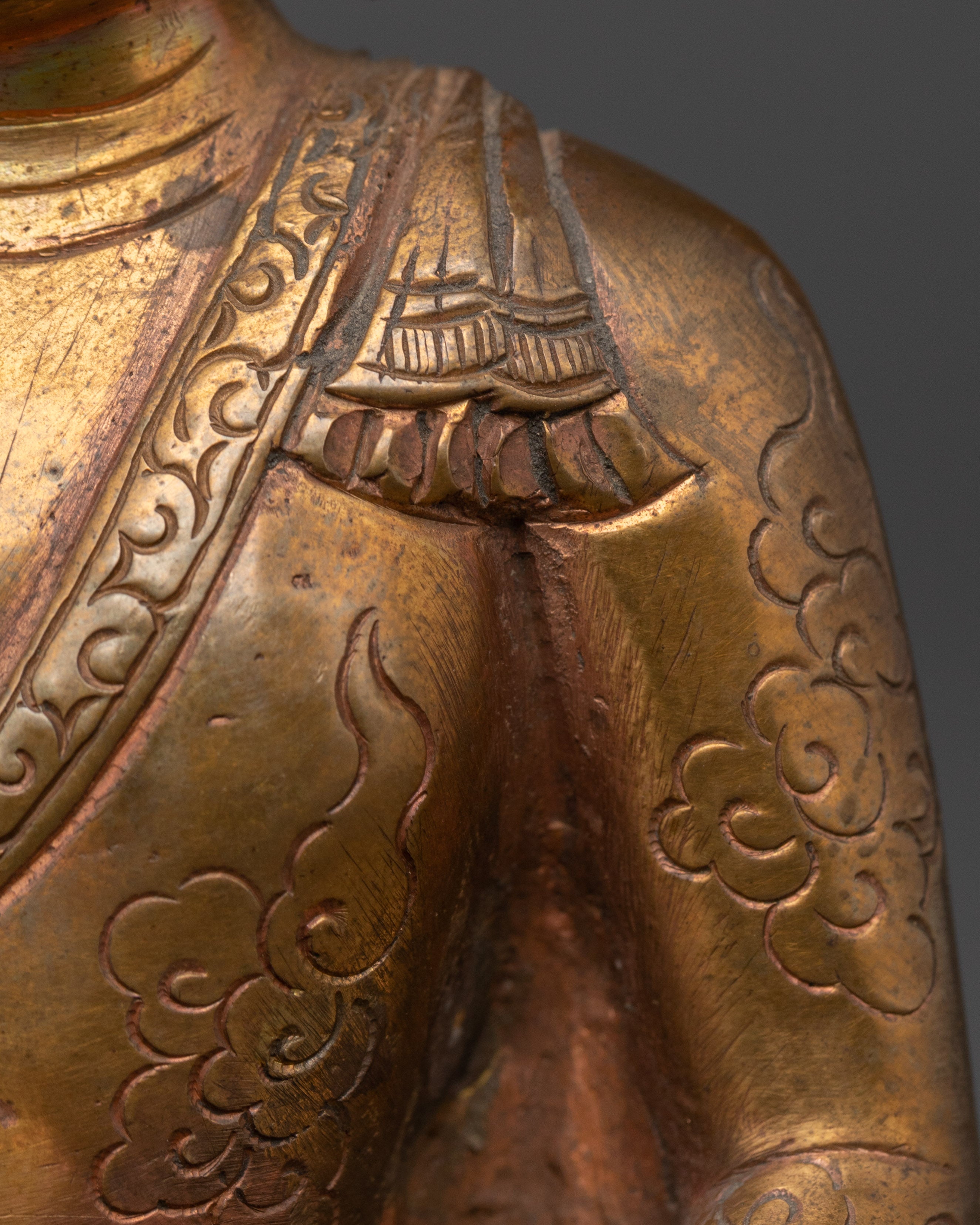 Copper Amitabha Buddha Figurine | Handcrafted Tibetan Buddha Statue