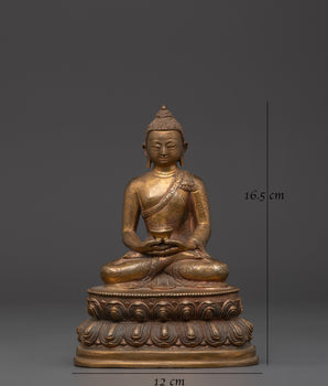 Copper Amitabha Buddha Figurine | Handcrafted Tibetan Buddha Statue