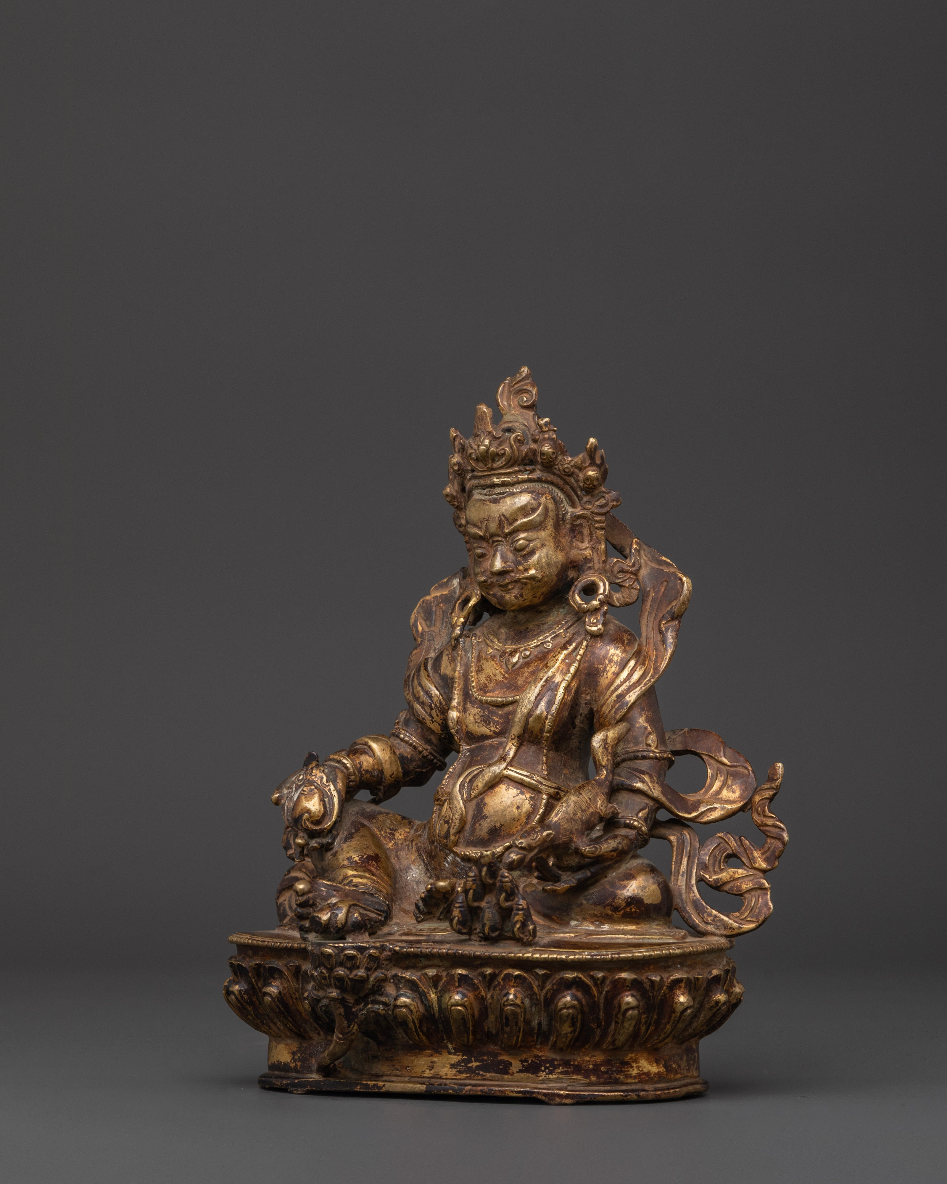 Dzambhala Copper Statue | Tibetan Wealth Deity