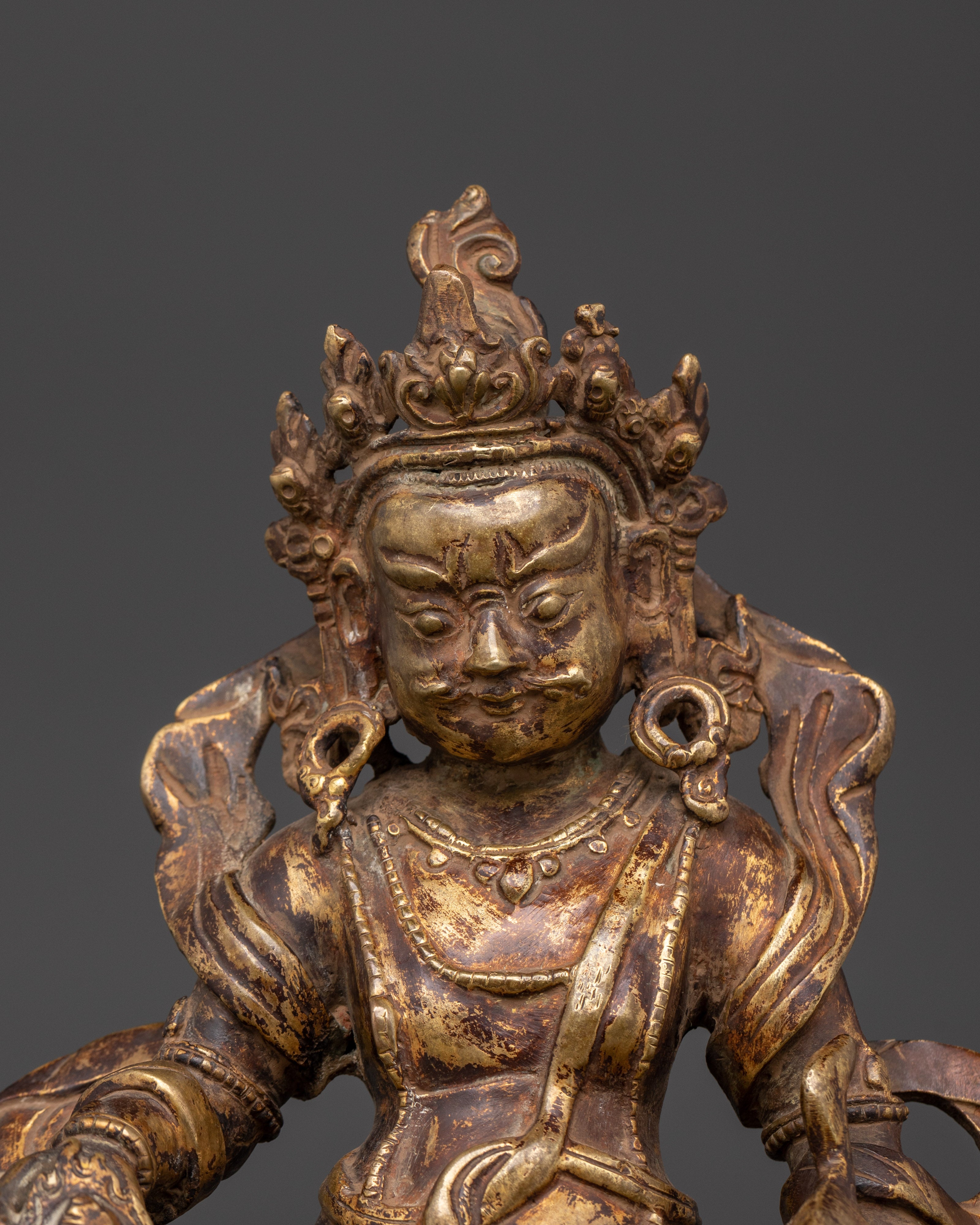 Dzambhala Copper Statue | Tibetan Wealth Deity