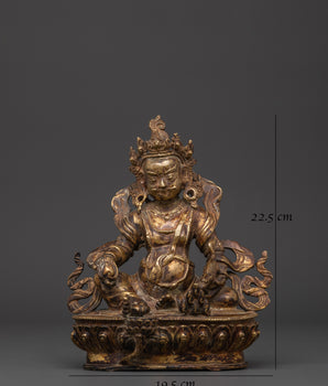 Dzambhala Copper Statue | Tibetan Wealth Deity