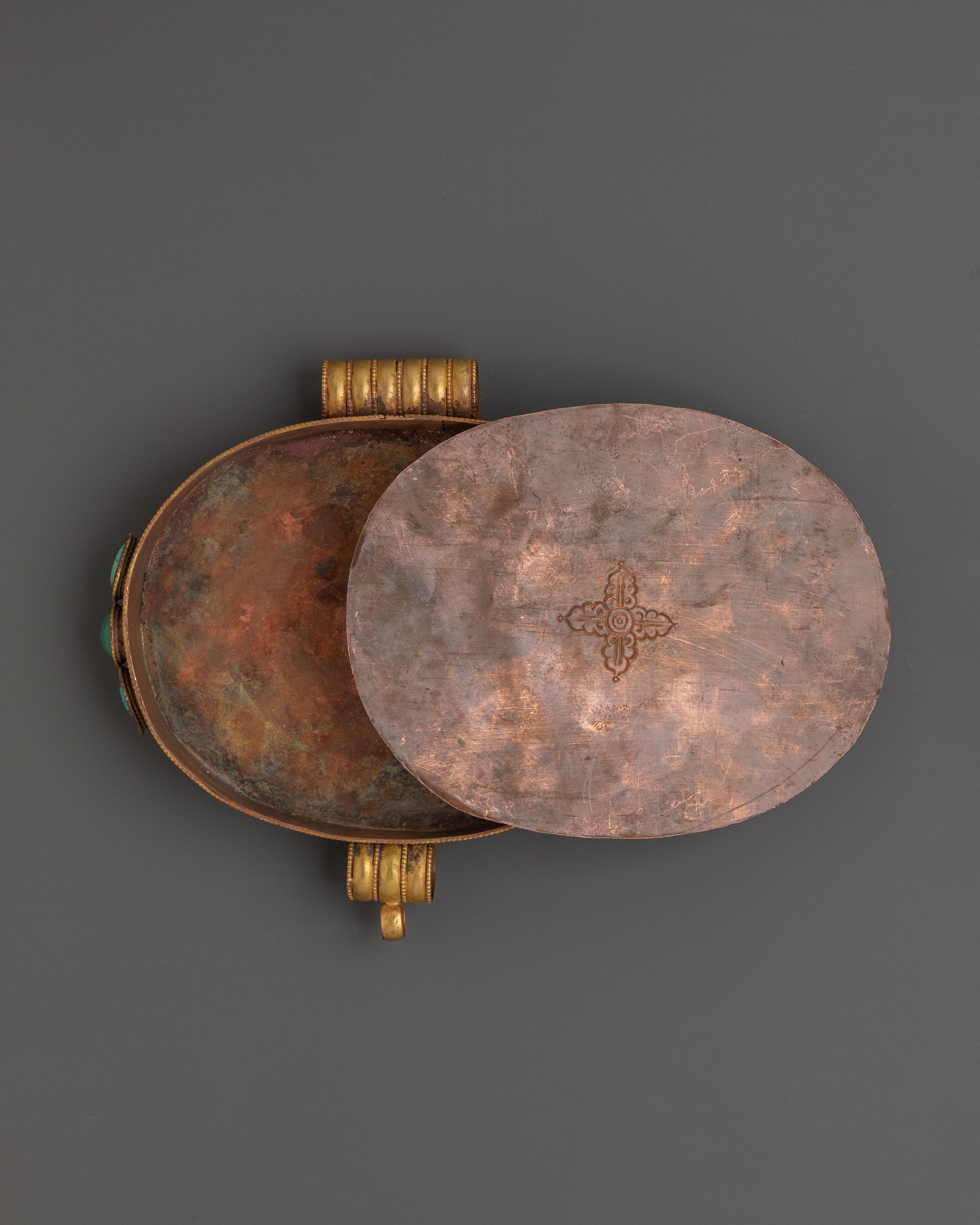 Gold Plated Ghau Box Locket | | Handcrafted Tibetan Spiritual Locket