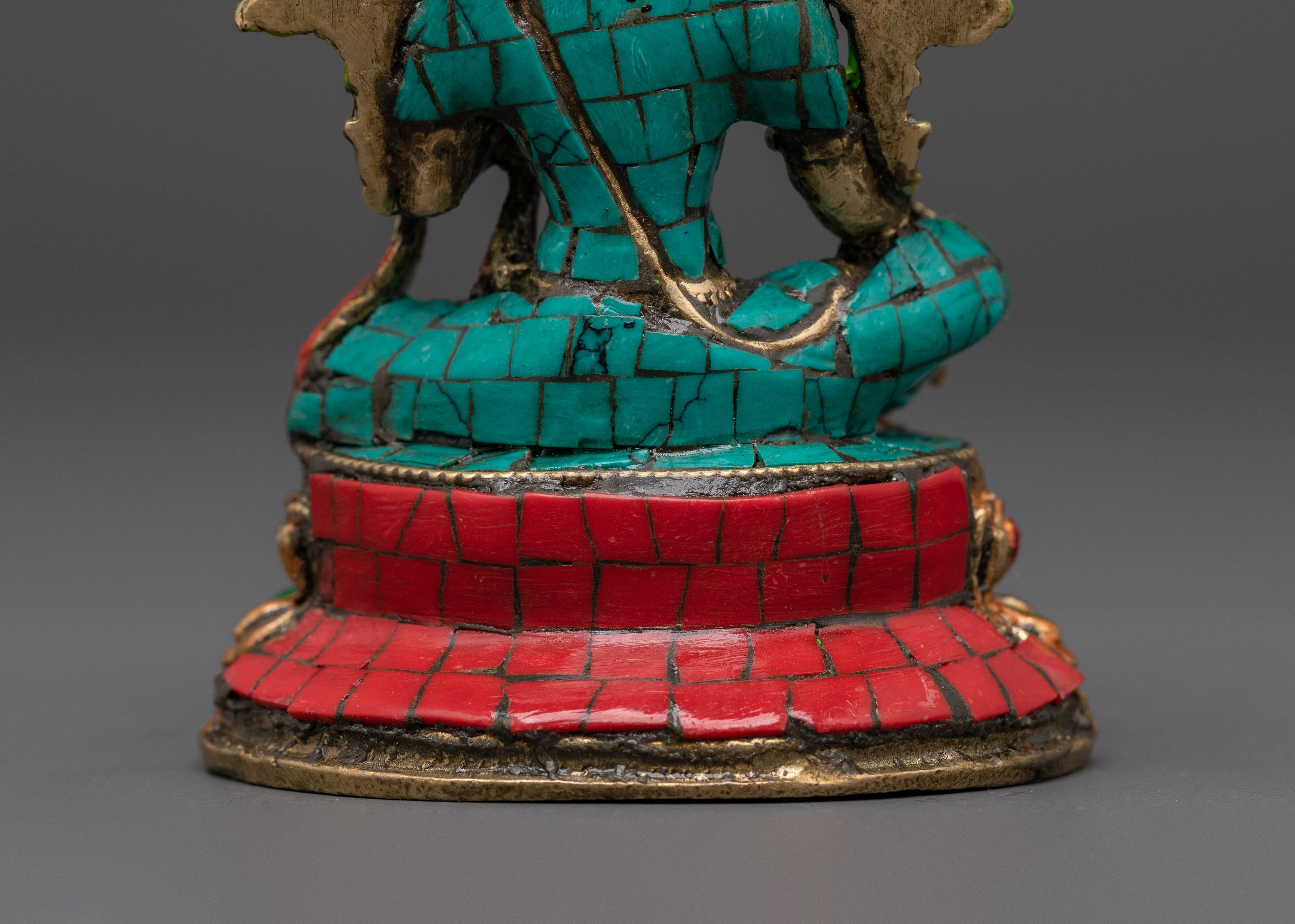 Handcrafted Green Tara Buddhist Deity | Meditation and Home Decor