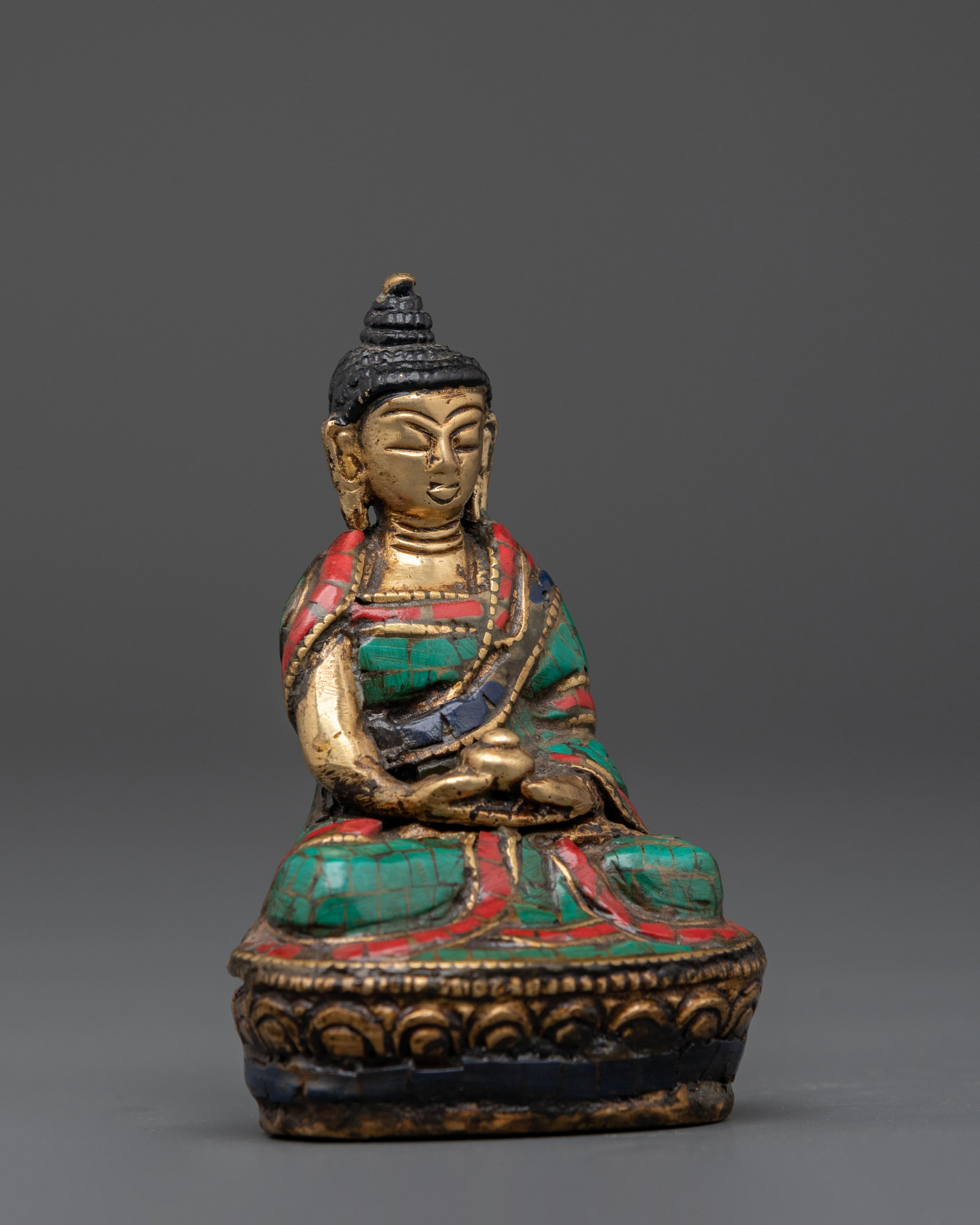 Amitabha Figurine | Handcrafted Brass Statue for Altar and Meditation