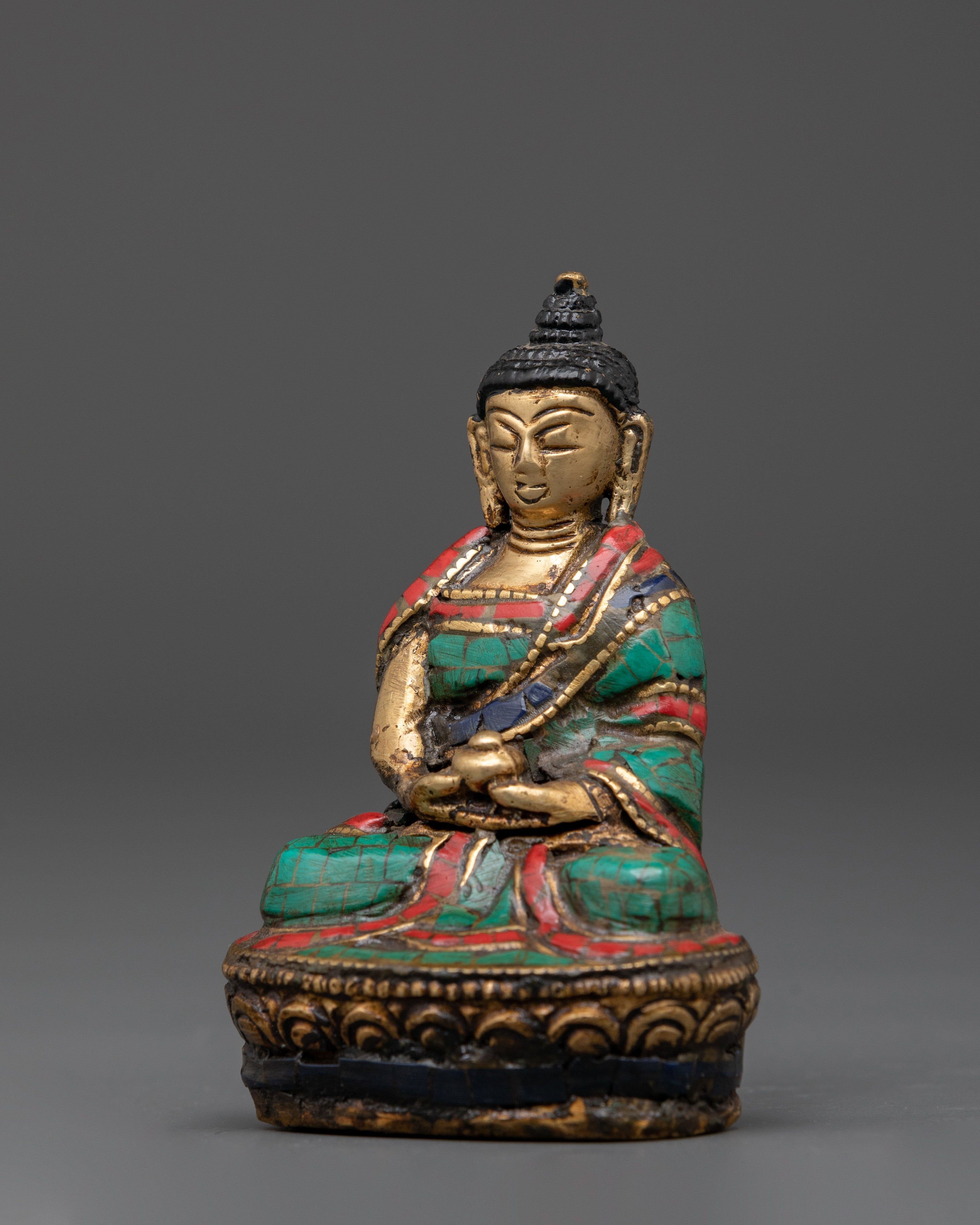 Amitabha Figurine | Handcrafted Brass Statue for Altar and Meditation