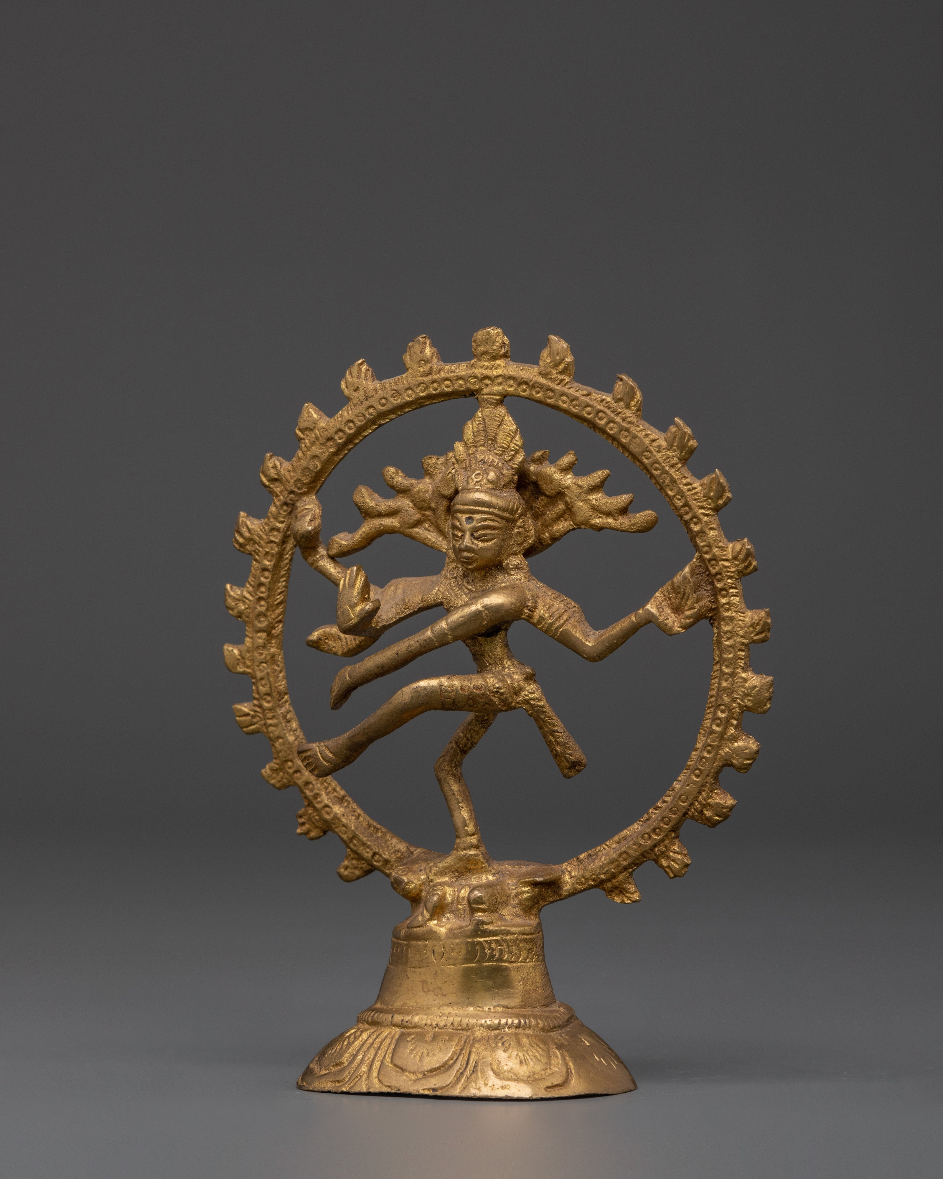 Nataraja in Cosmic Dance | Handcrafted Brass Shiva Figurine for Altar & Home Decor
