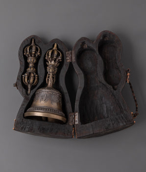 Brass Vajra And Bell With Cover