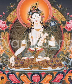 White Tara with Bodhisattva | Sita Tara The Female Buddha Artwork