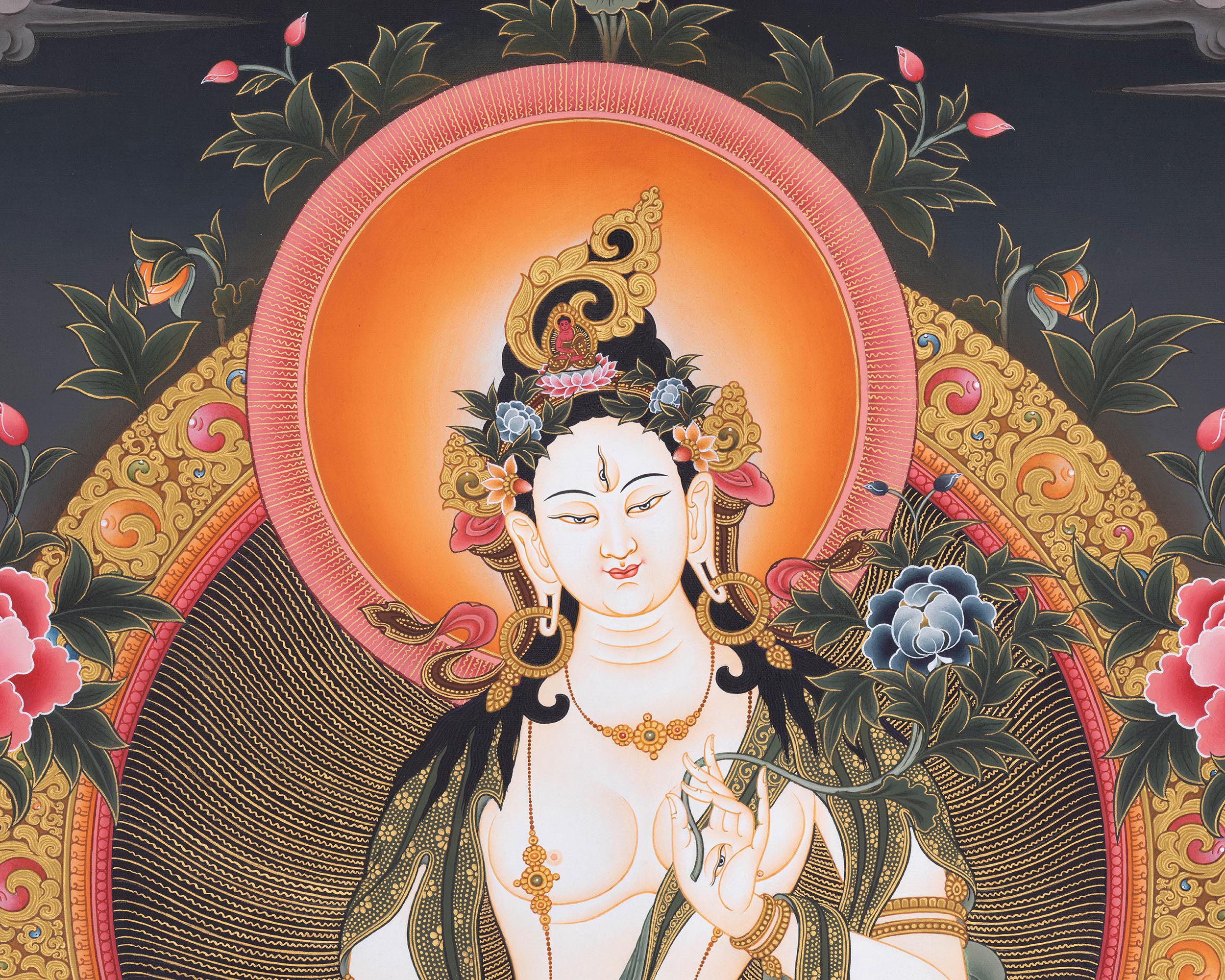 White Tara with Bodhisattva | Sita Tara The Female Buddha Artwork