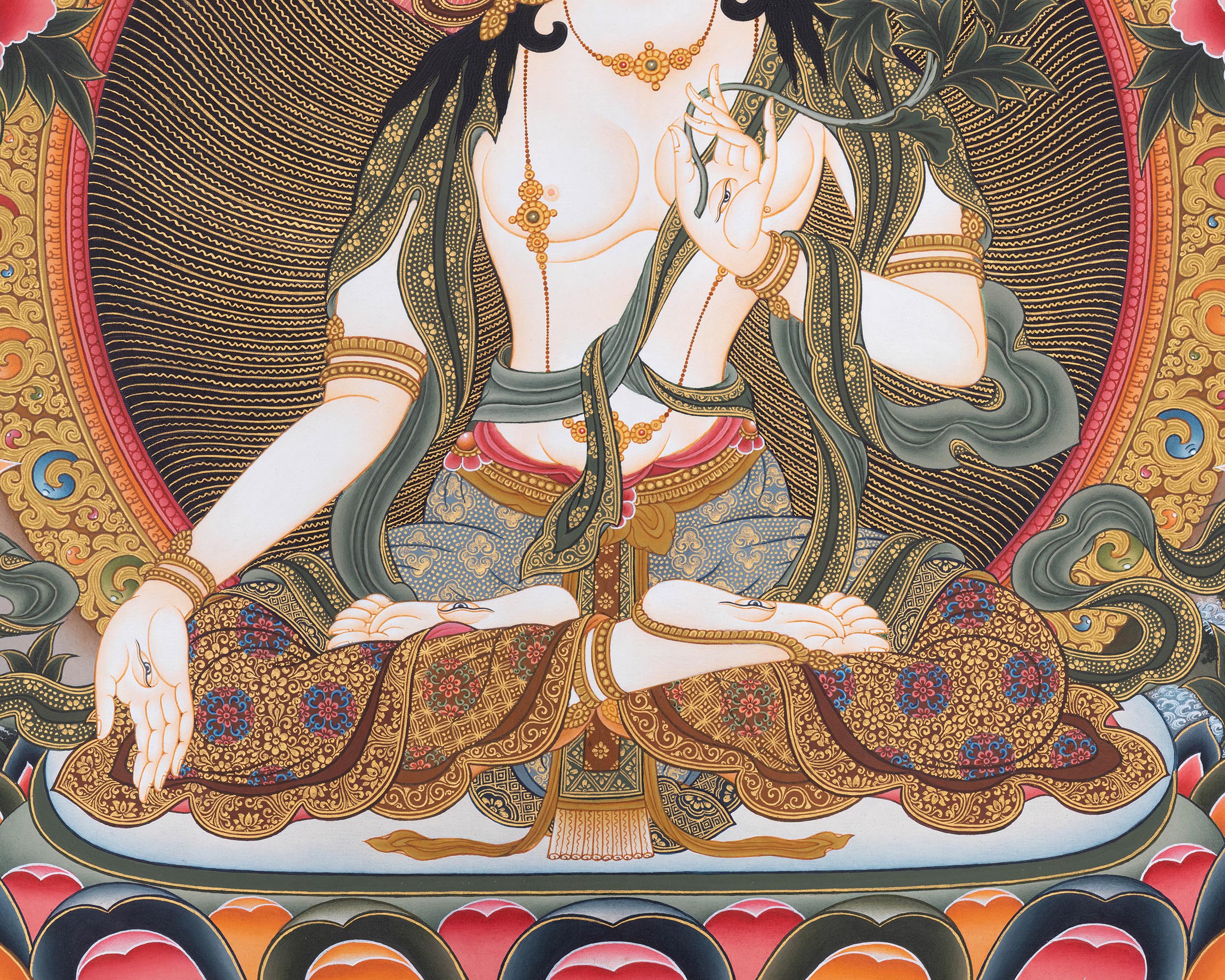 White Tara with Bodhisattva | Sita Tara The Female Buddha Artwork