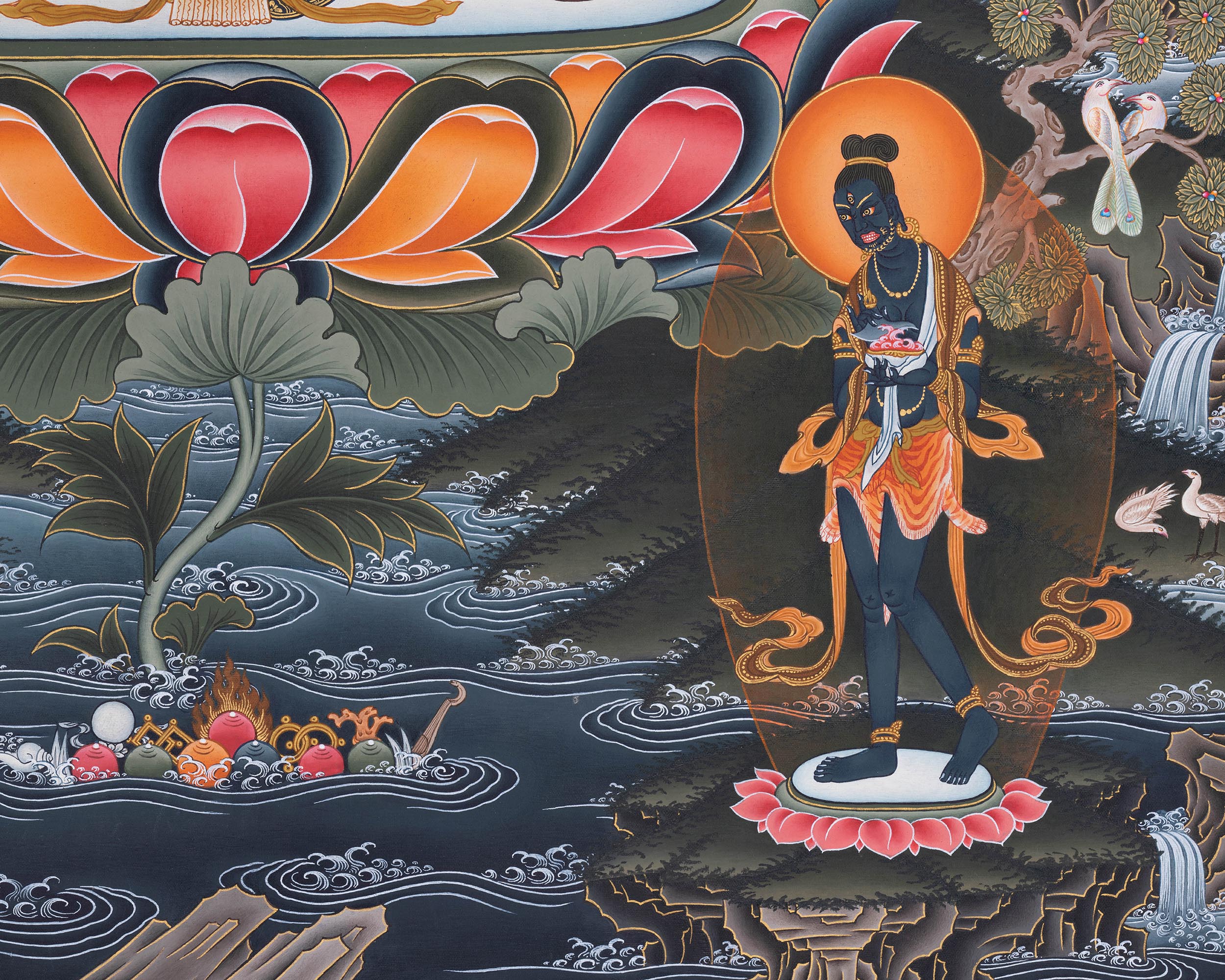 White Tara with Bodhisattva | Sita Tara The Female Buddha Artwork