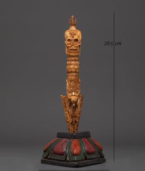 Phurba Dagger with Skull  | Spiritual Ritual Tool for Meditation and Healing