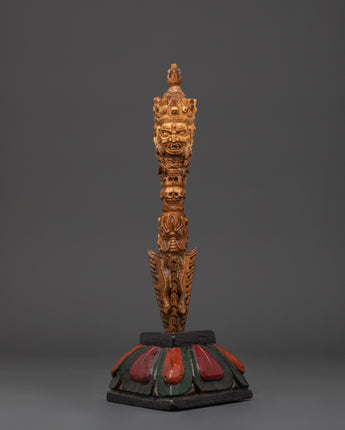 Tibetan Wooden Phurba 