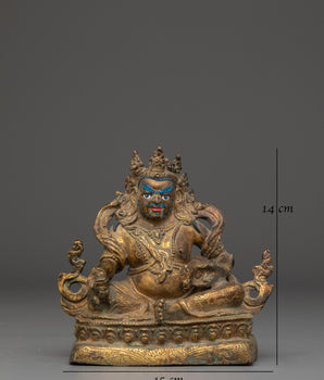 Dzambhala Buddhist Wealth Deity Sculpture | Statue for Altar