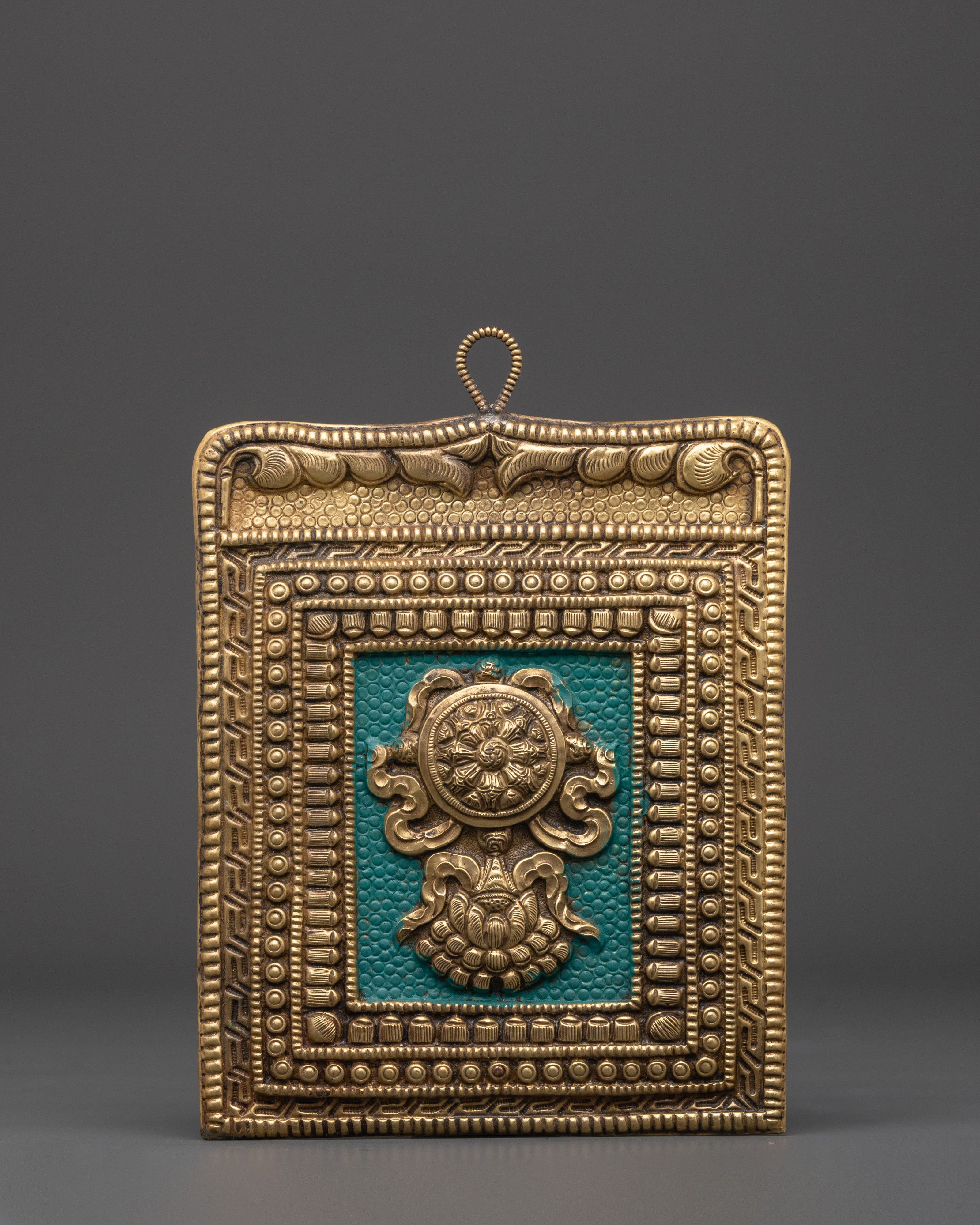 Tibetan Eight Auspicious Symbols Set | Brass Buddhist Wall Decor