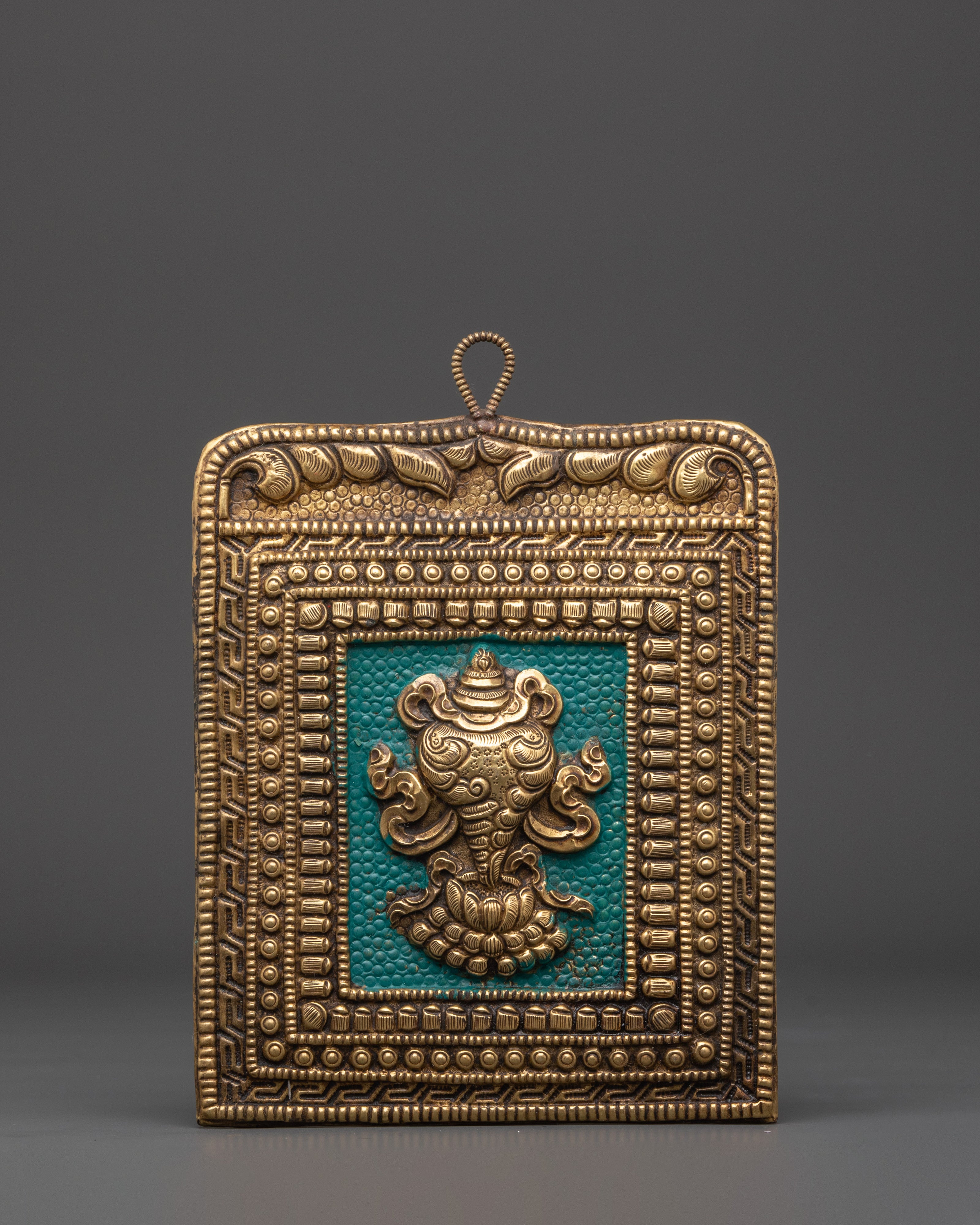 Tibetan Eight Auspicious Symbols Set | Brass Buddhist Wall Decor