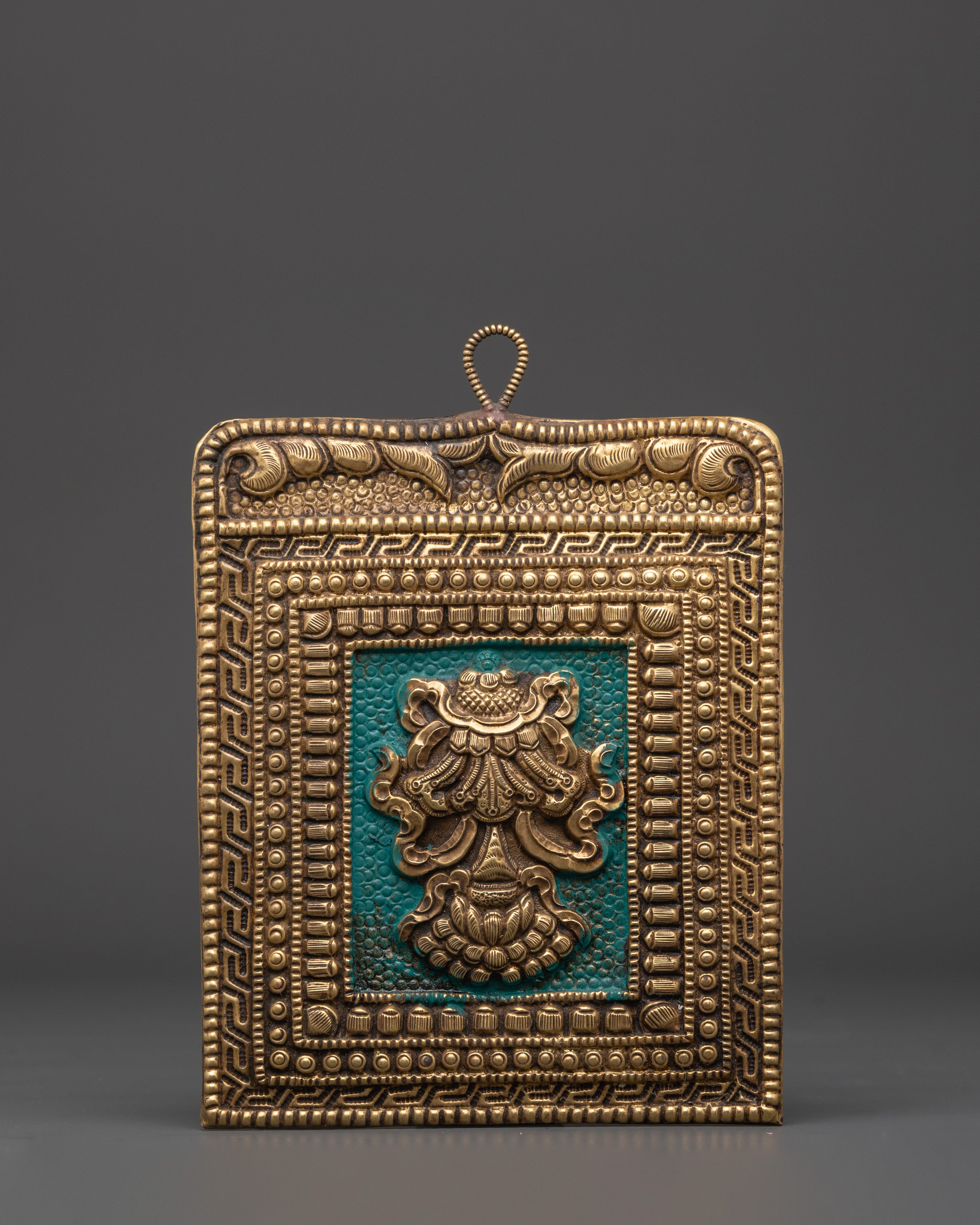 Tibetan Eight Auspicious Symbols Set | Brass Buddhist Wall Decor